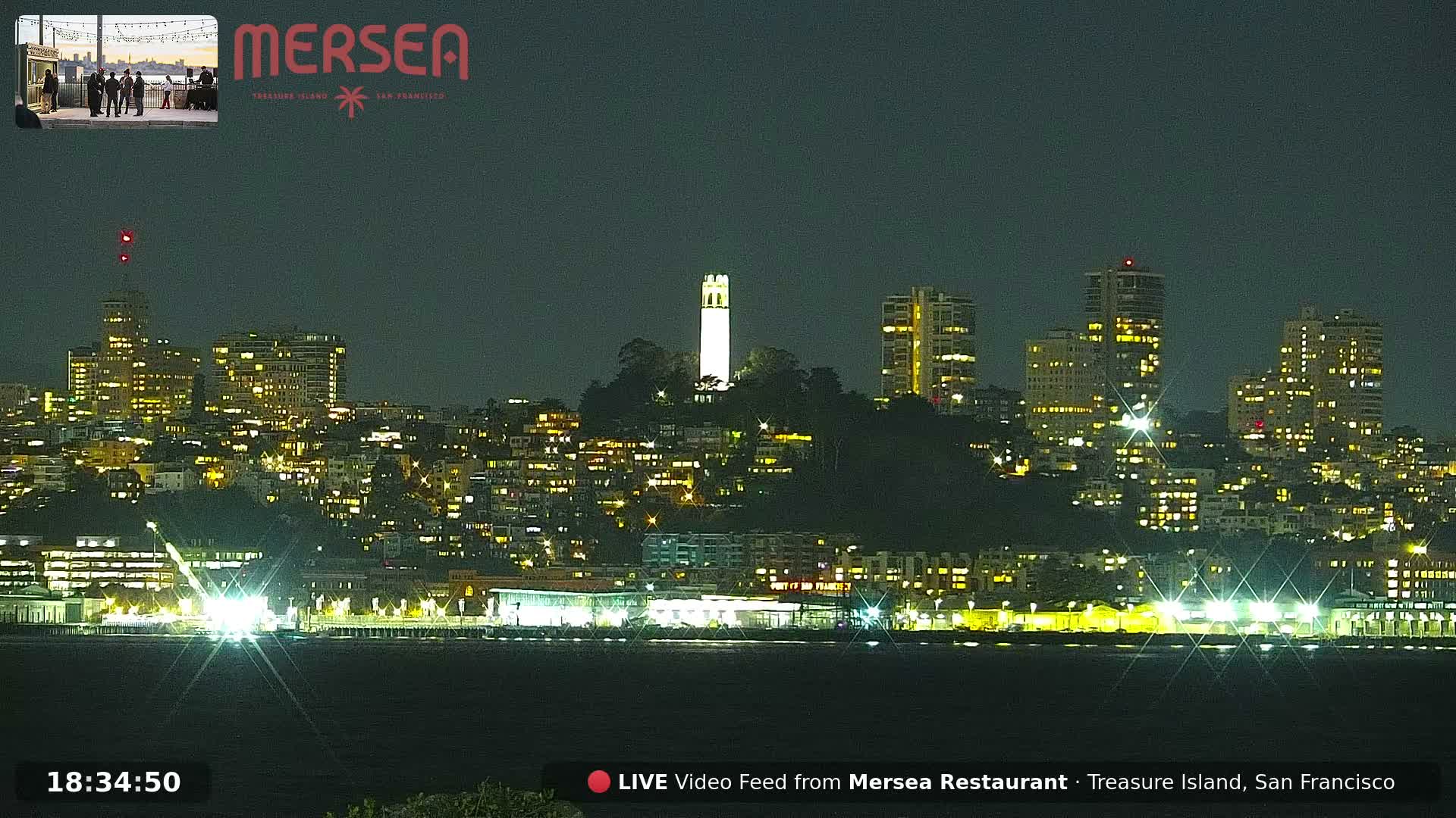 San Francisco City Live Camera from Treasure Island - San Fracisco, California, USA