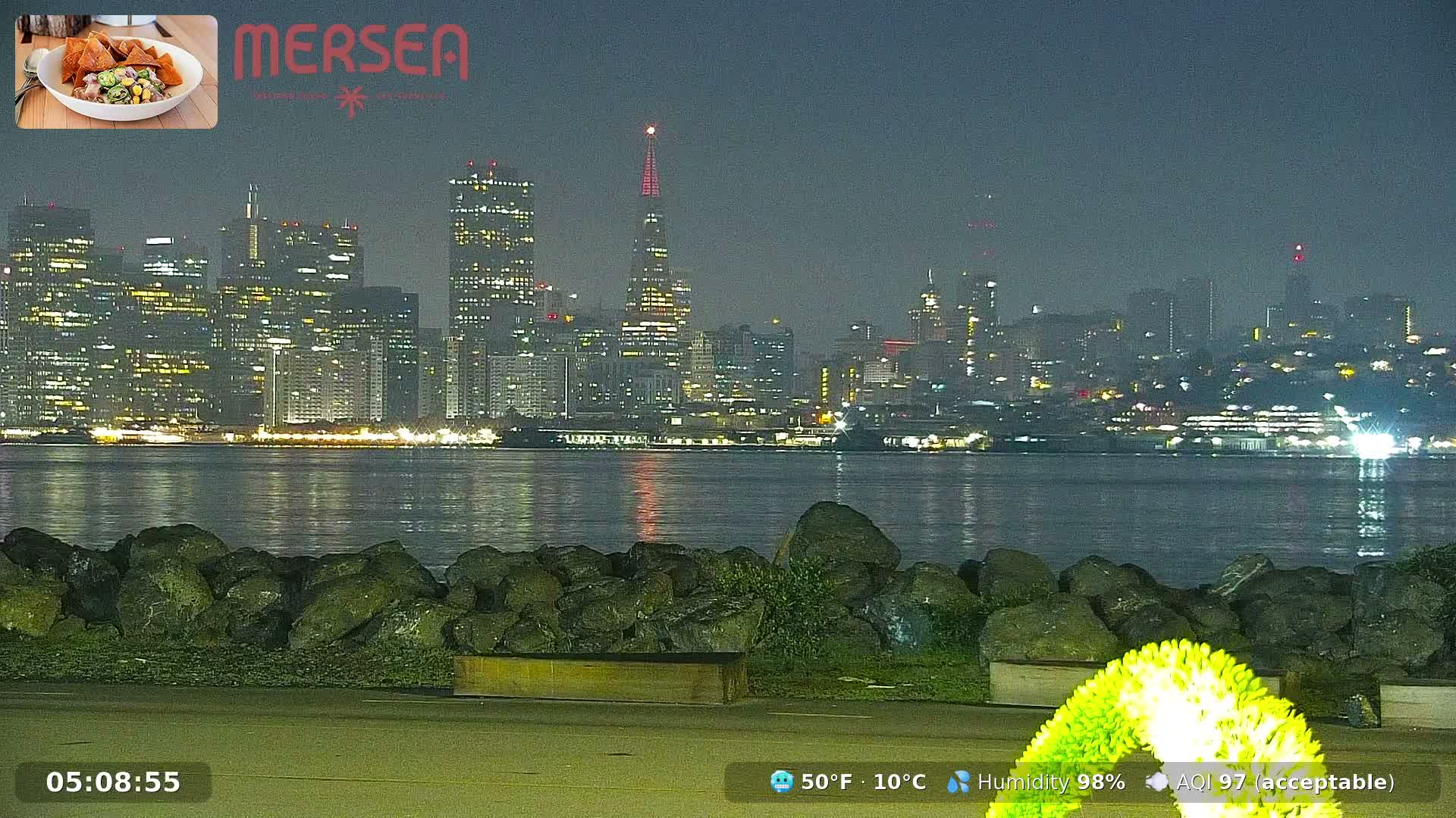 San Francisco City Live Camera from Treasure Island - San Fracisco, California, USA