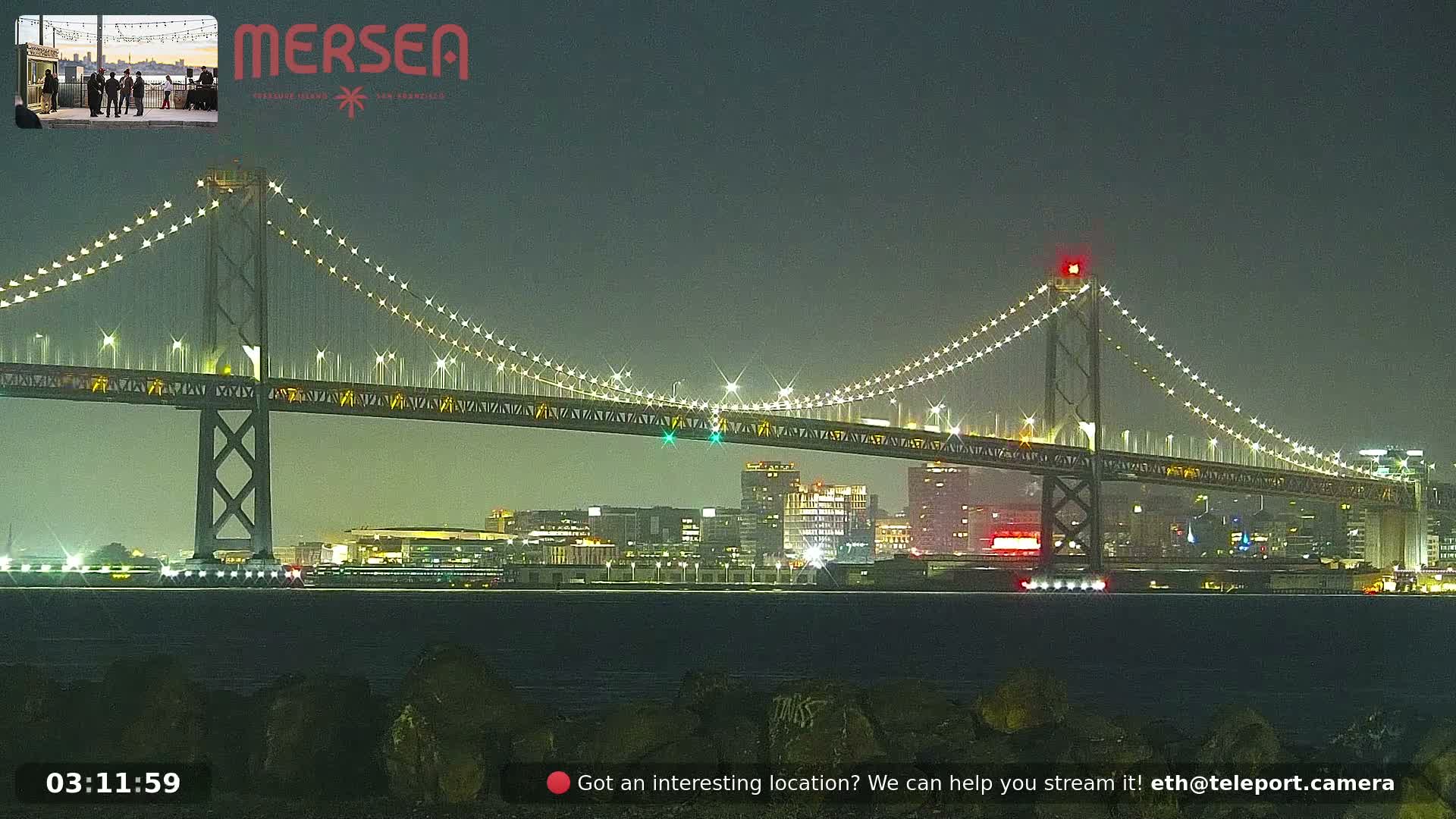 San Francisco City Live Camera from Treasure Island - San Fracisco, California, USA
