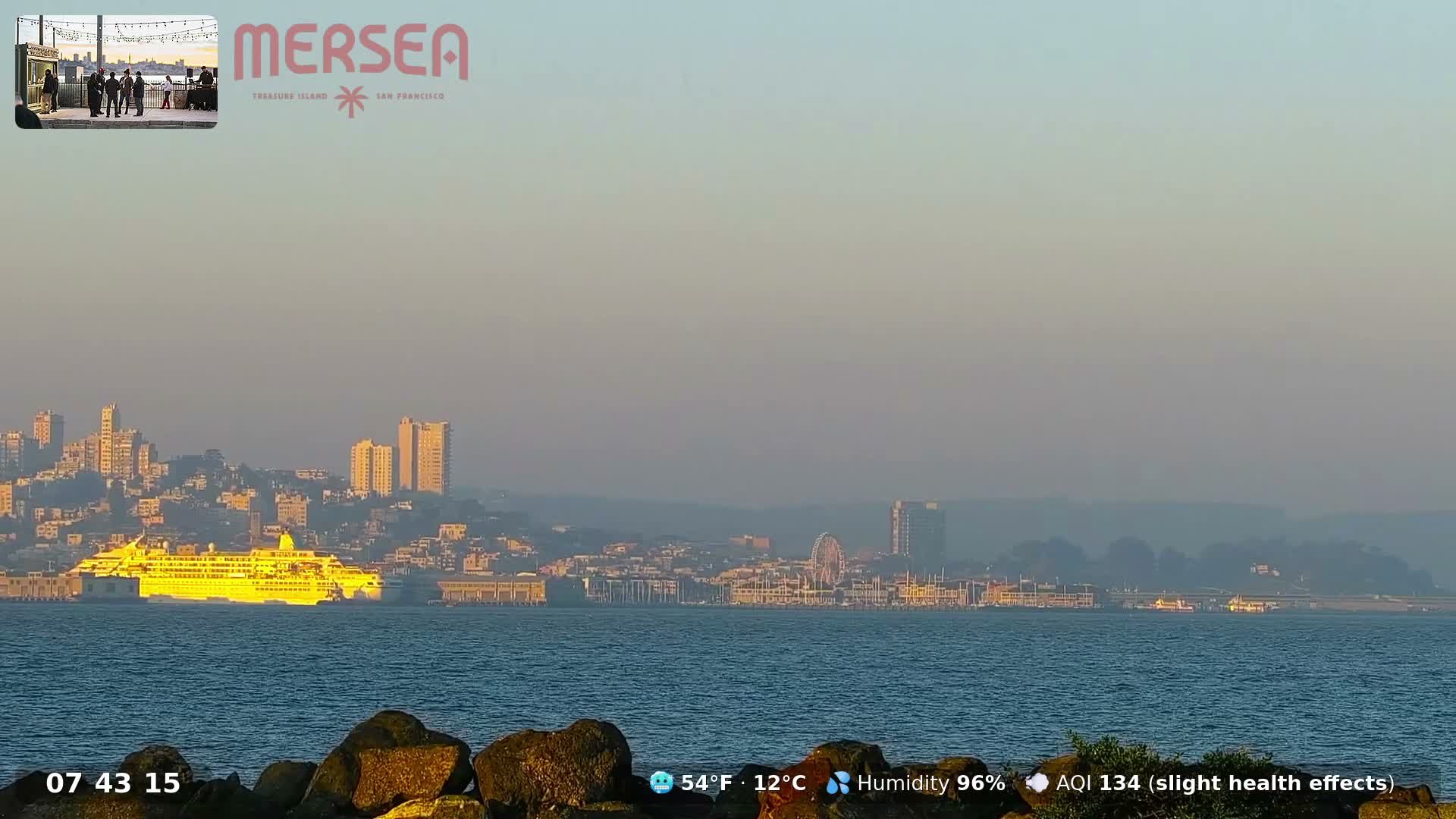 San Francisco City Live Camera from Treasure Island - San Fracisco, California, USA