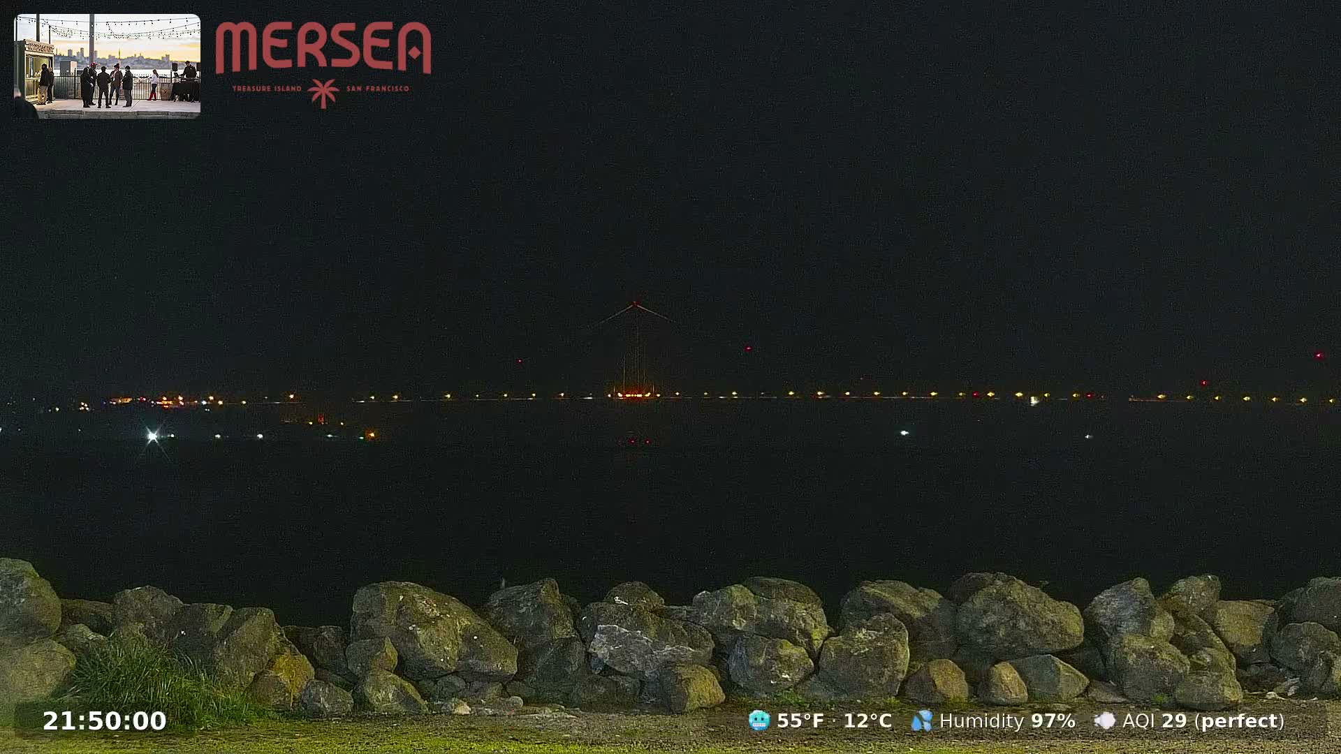 San Francisco City Live Camera from Treasure Island - San Fracisco, California, USA