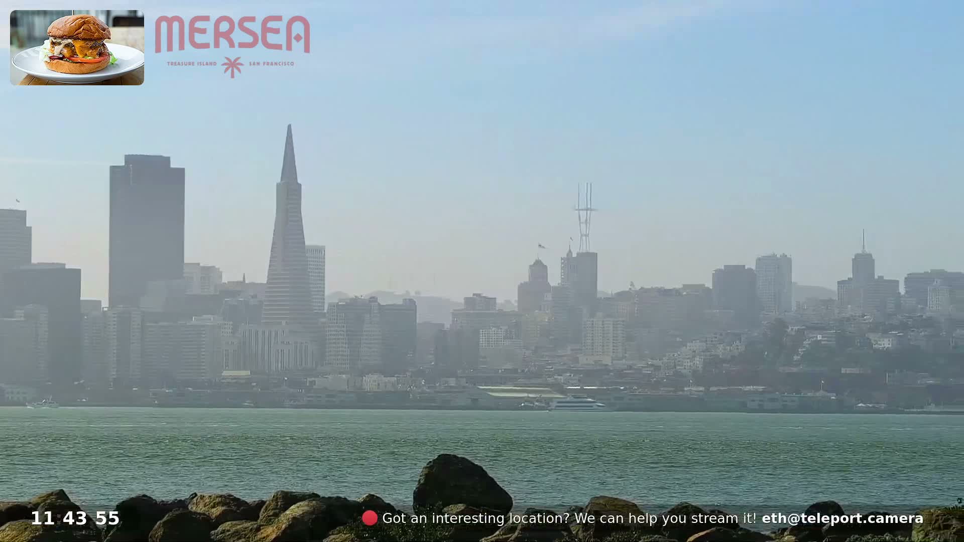 San Francisco City Live Camera from Treasure Island - San Fracisco, California, USA