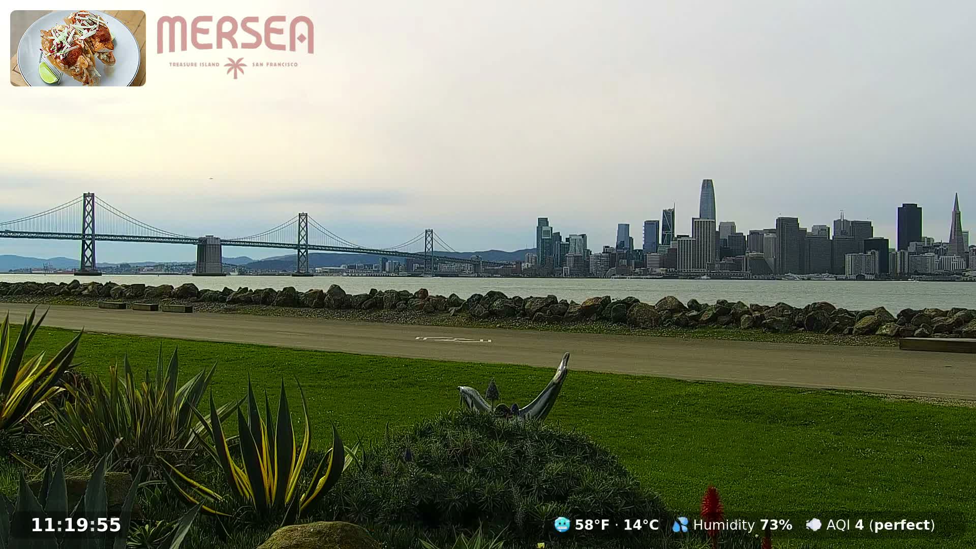 San Francisco City Live Camera from Treasure Island - San Fracisco, California, USA