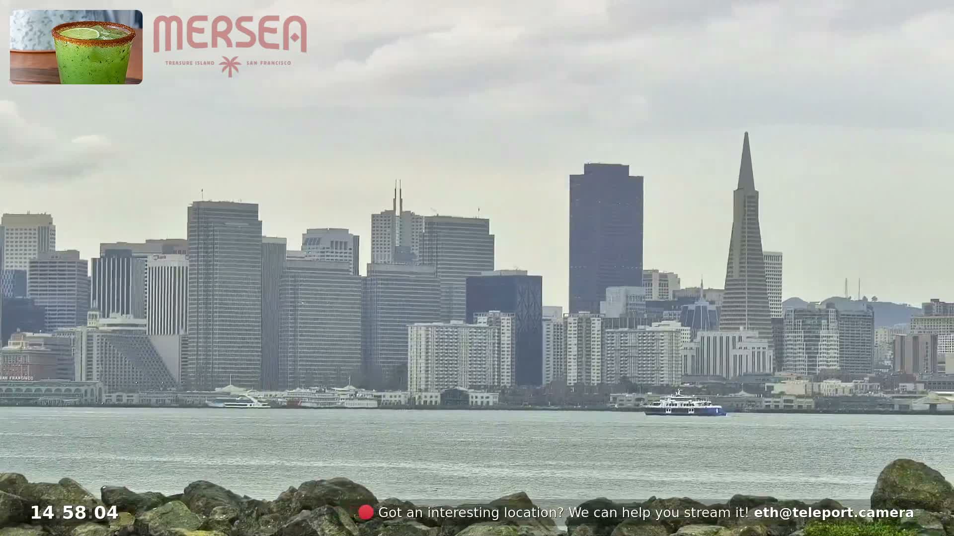 San Francisco City Live Camera from Treasure Island - San Fracisco, California, USA