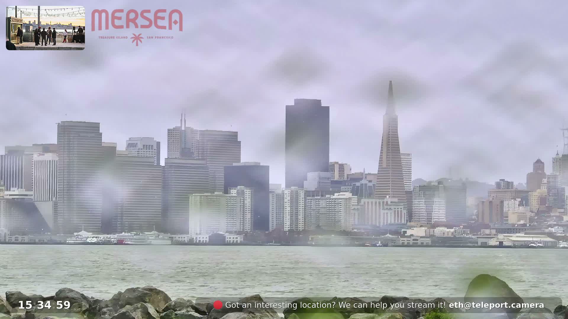 San Francisco City Live Camera from Treasure Island - San Fracisco, California, USA