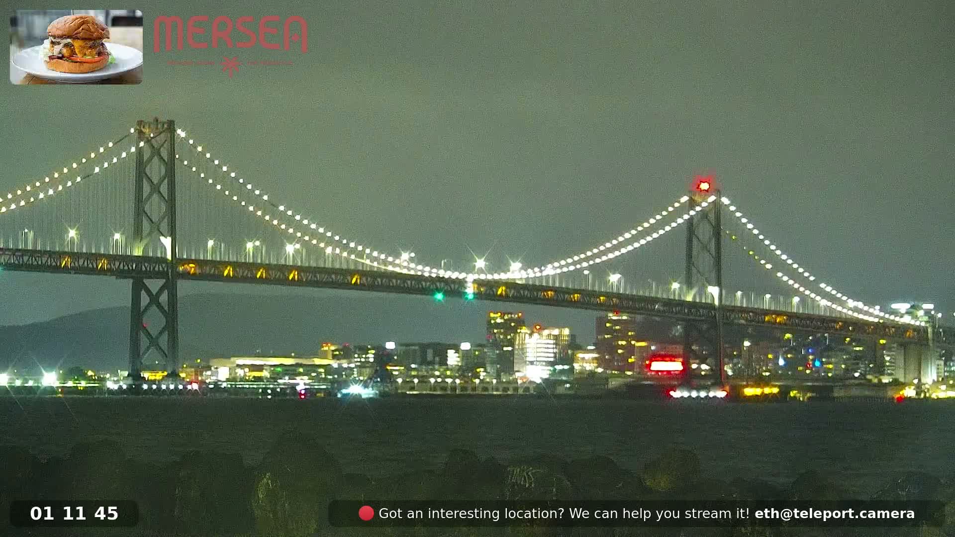 San Francisco City Live Camera from Treasure Island - San Fracisco, California, USA
