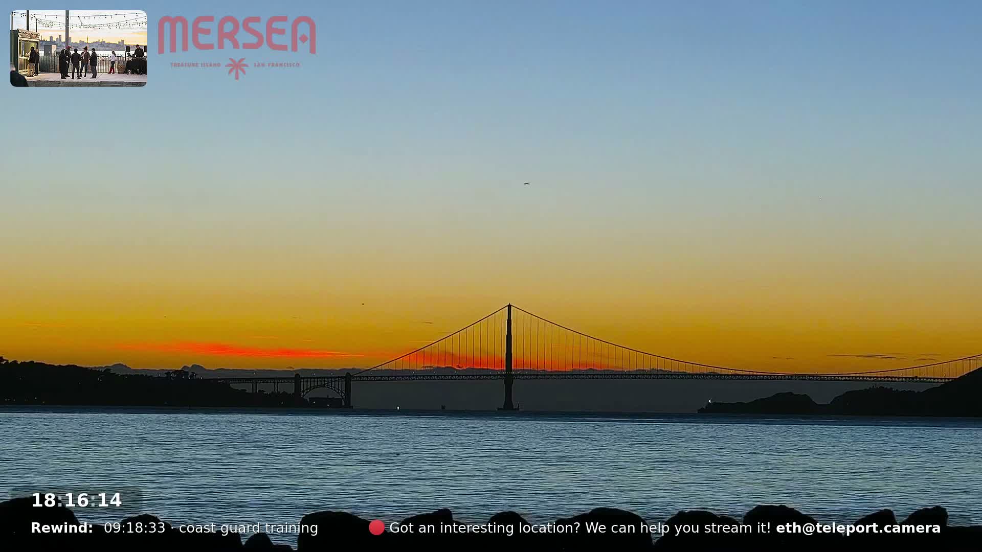 San Francisco City Live Camera from Treasure Island - San Fracisco, California, USA