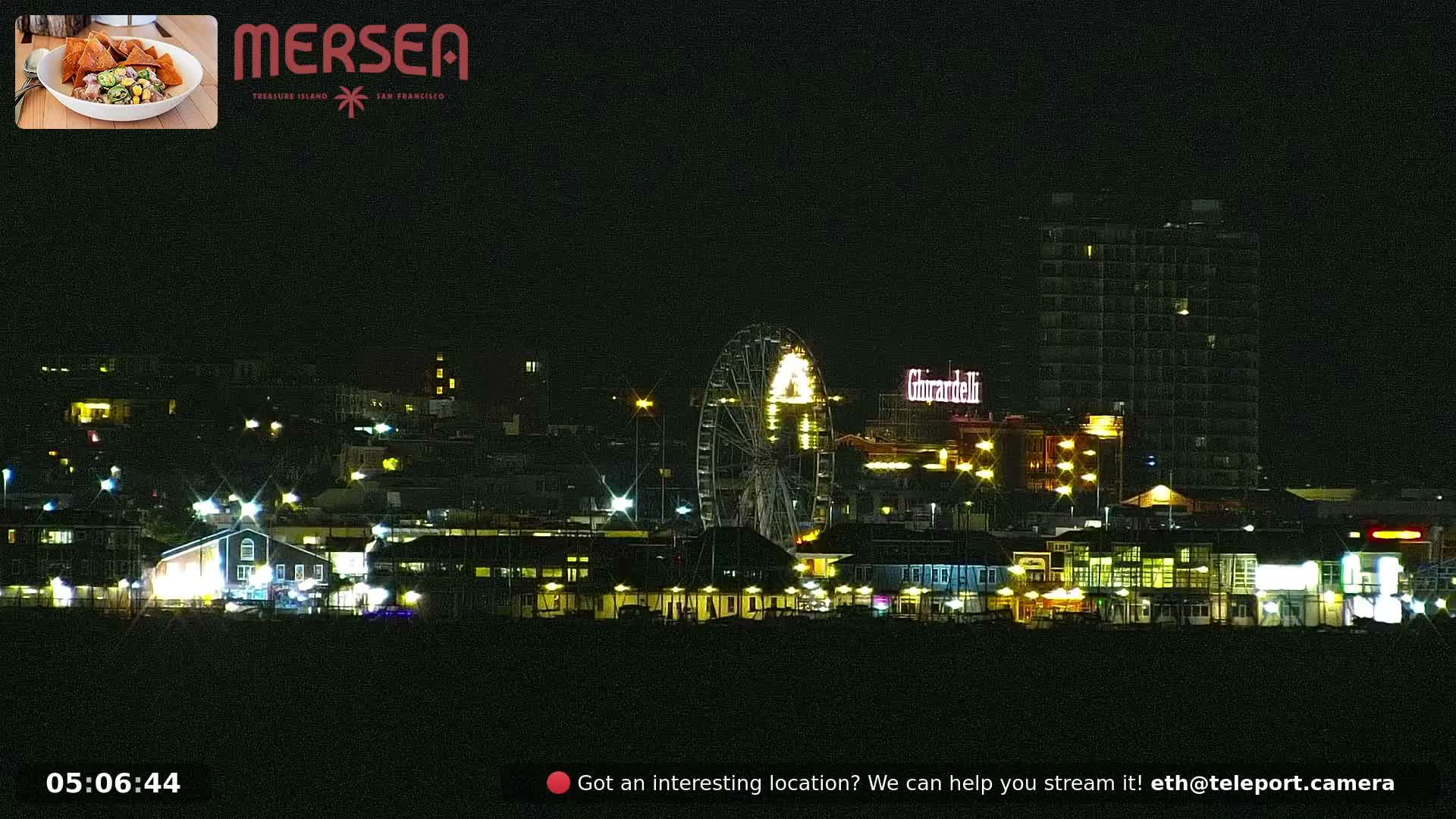 San Francisco City Live Camera from Treasure Island - San Fracisco, California, USA