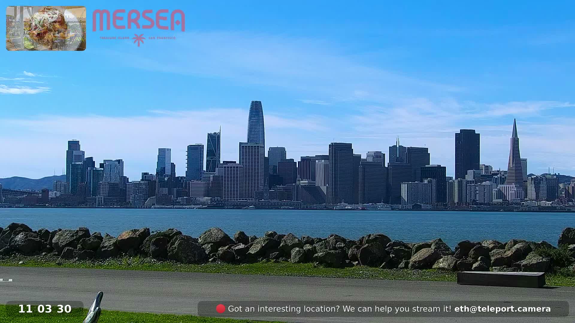 San Francisco City Live Camera from Treasure Island - San Fracisco, California, USA