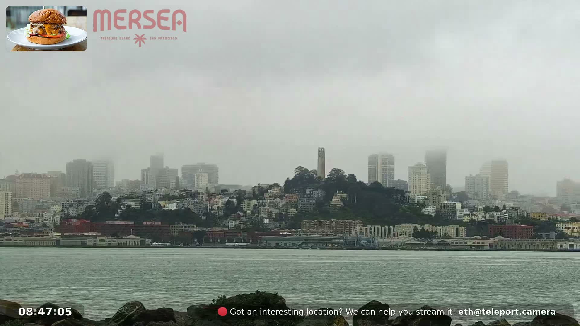 San Francisco City Live Camera from Treasure Island - San Fracisco, California, USA