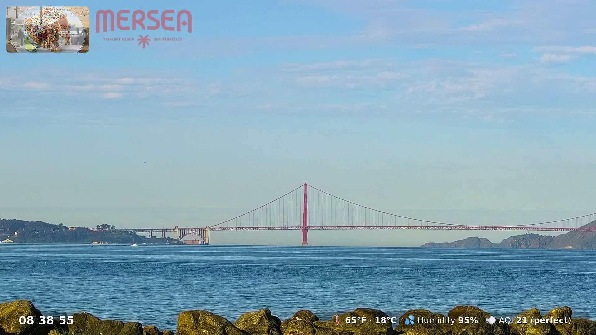 San Francisco City Live Camera from Treasure Island - San Fracisco, California, USA