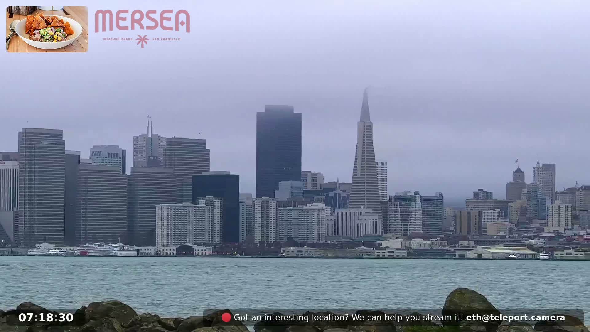 San Francisco City Live Camera from Treasure Island - San Fracisco, California, USA