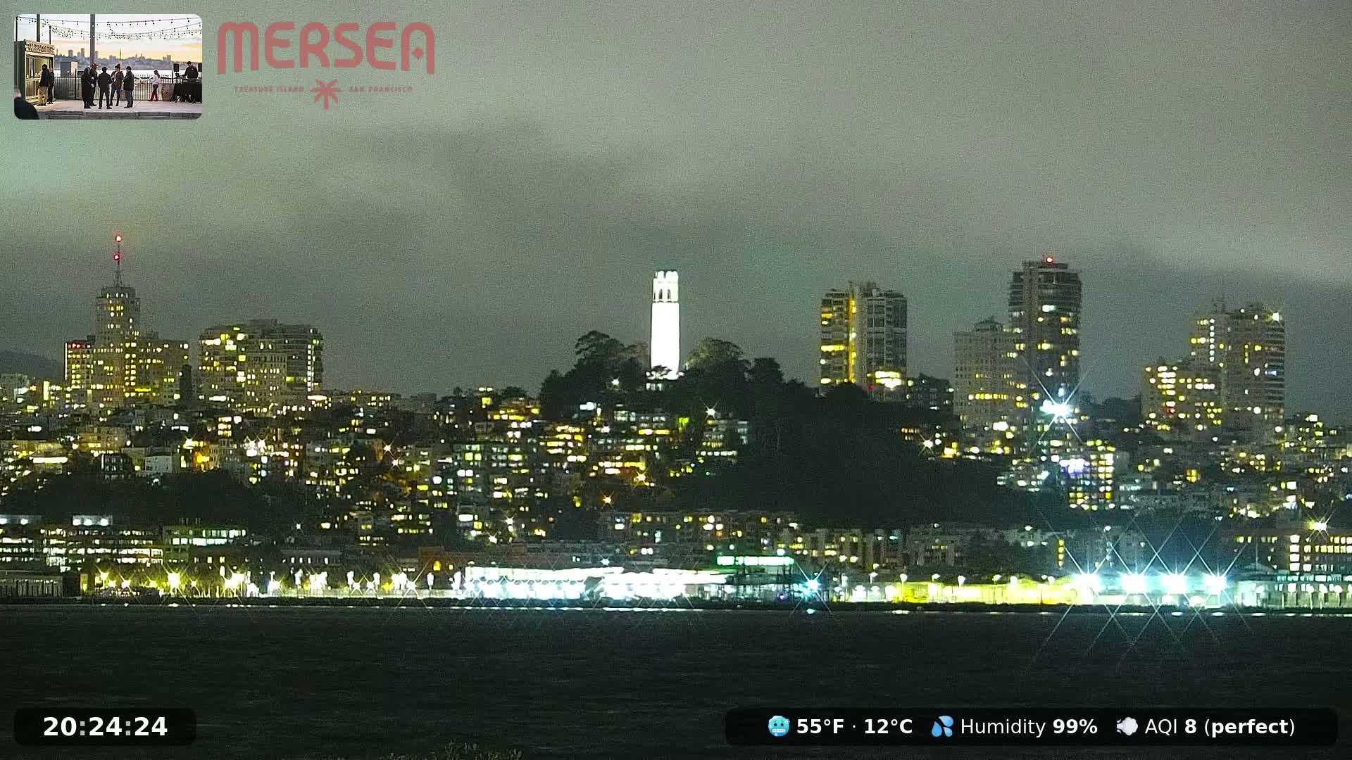 San Francisco City Live Camera from Treasure Island - San Fracisco, California, USA