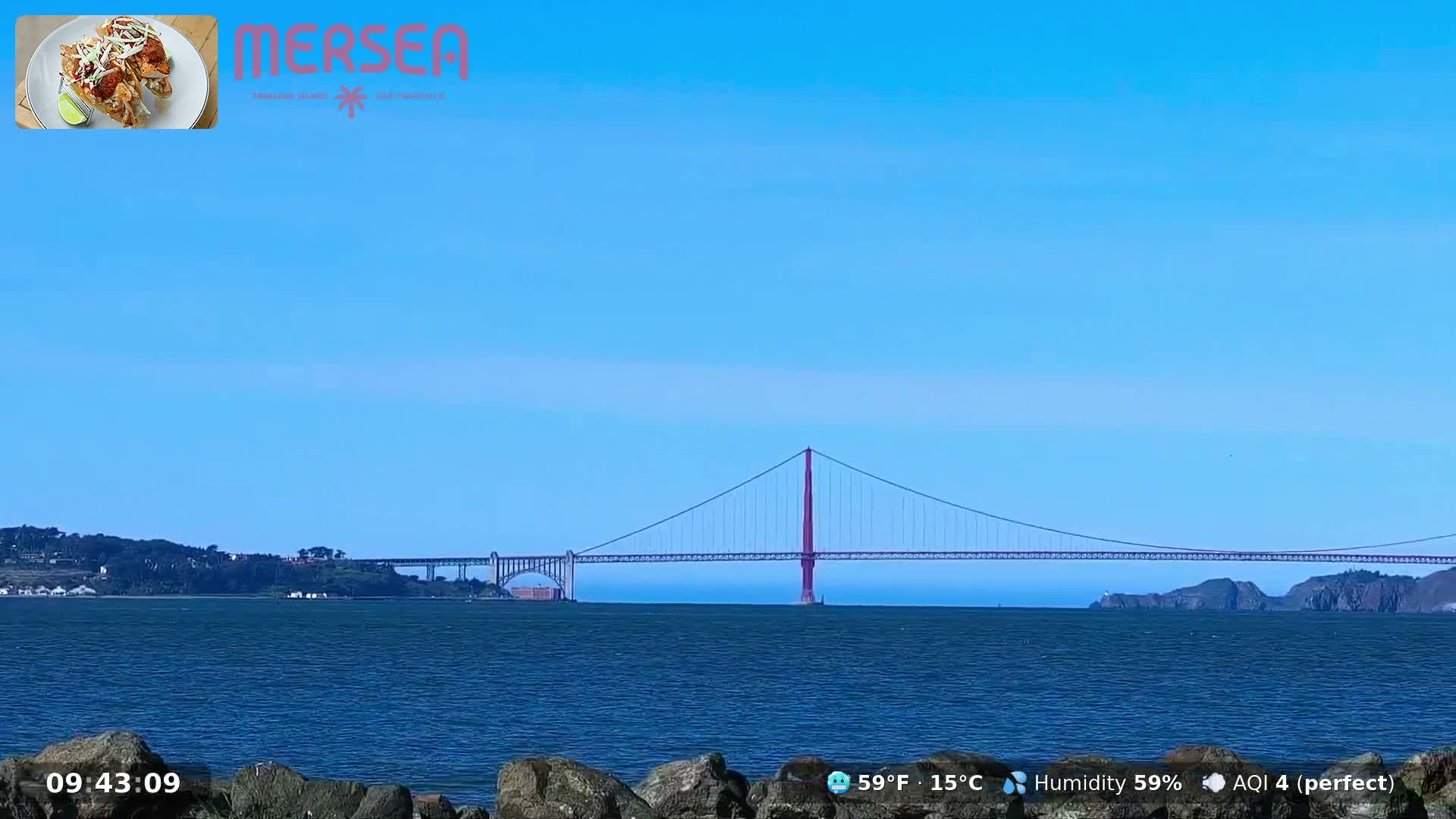 San Francisco City Live Camera from Treasure Island - San Fracisco, California, USA