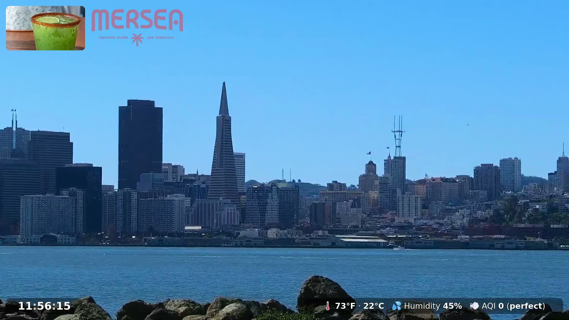San Francisco City Live Camera from Treasure Island - San Fracisco, California, USA