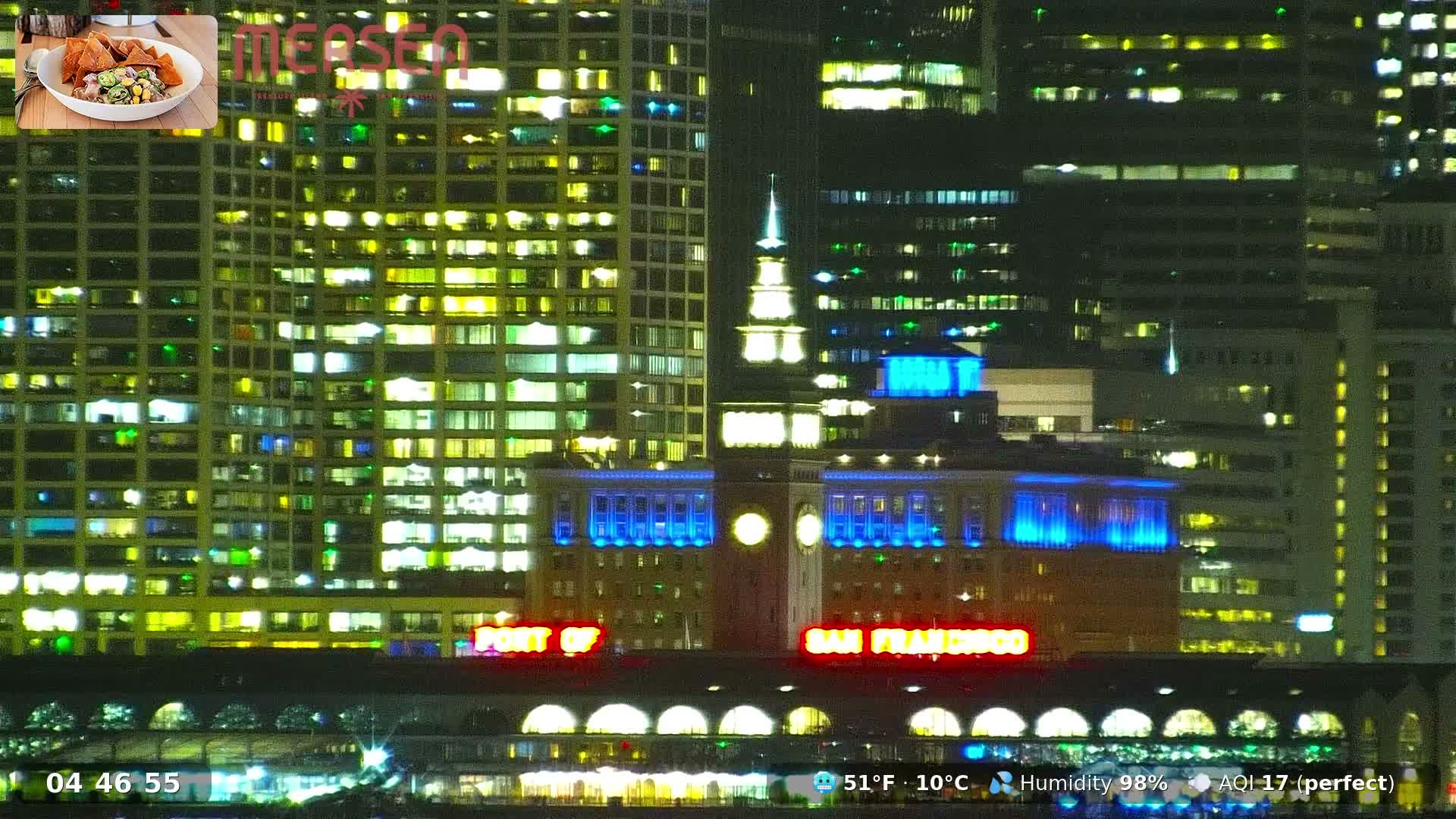 San Francisco City Live Camera from Treasure Island - San Fracisco, California, USA