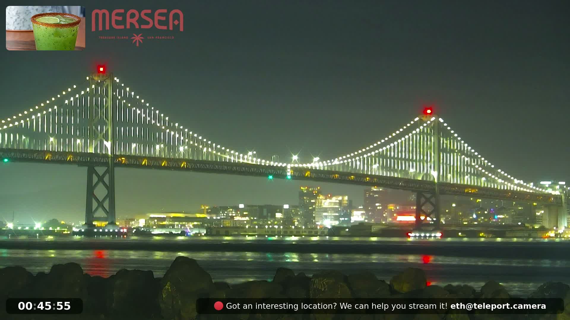 San Francisco City Live Camera from Treasure Island - San Fracisco, California, USA