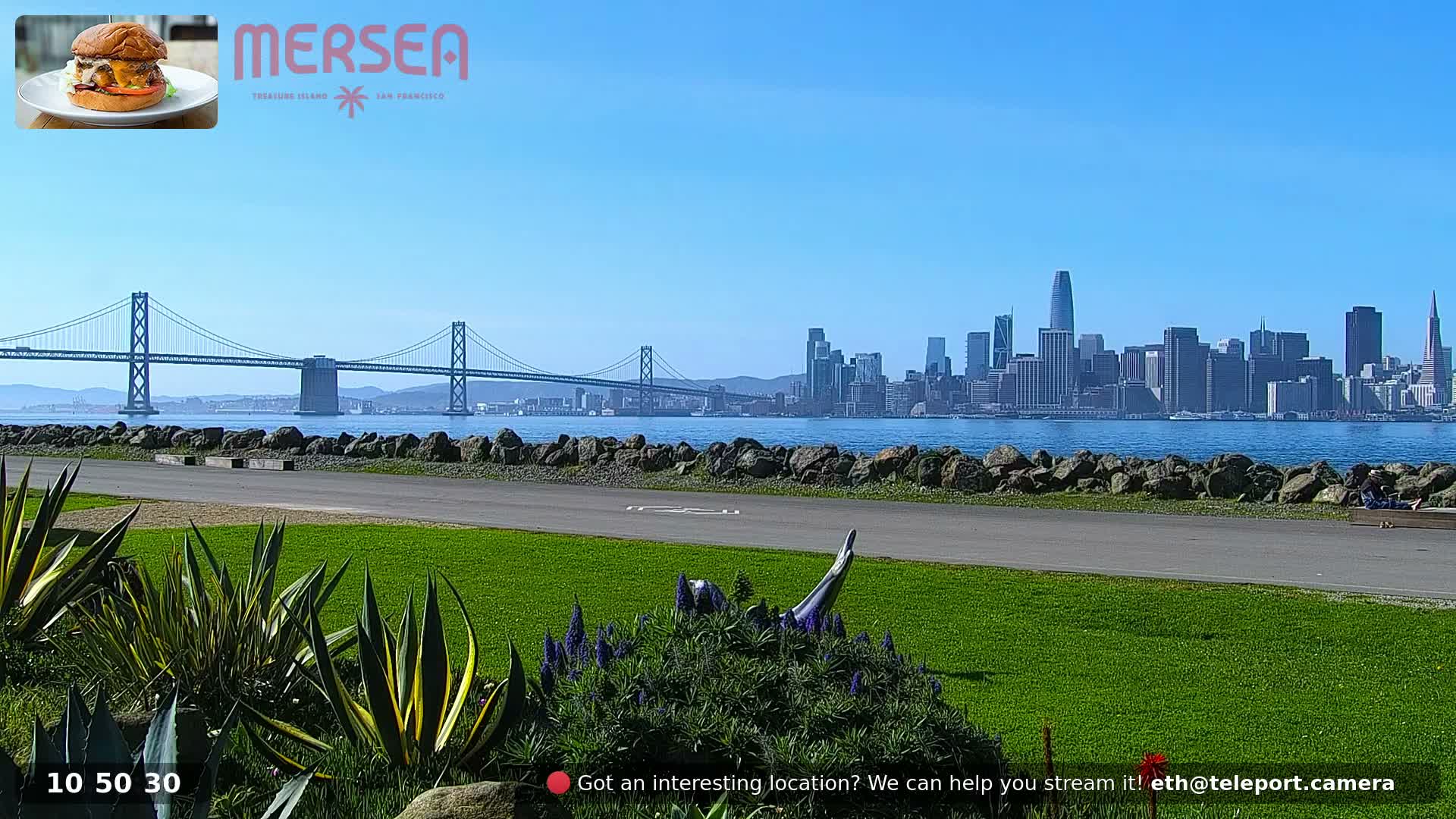 San Francisco City Live Camera from Treasure Island - San Fracisco, California, USA