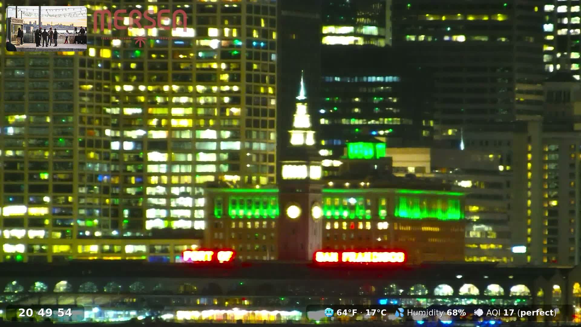San Francisco City Live Camera from Treasure Island - San Fracisco, California, USA