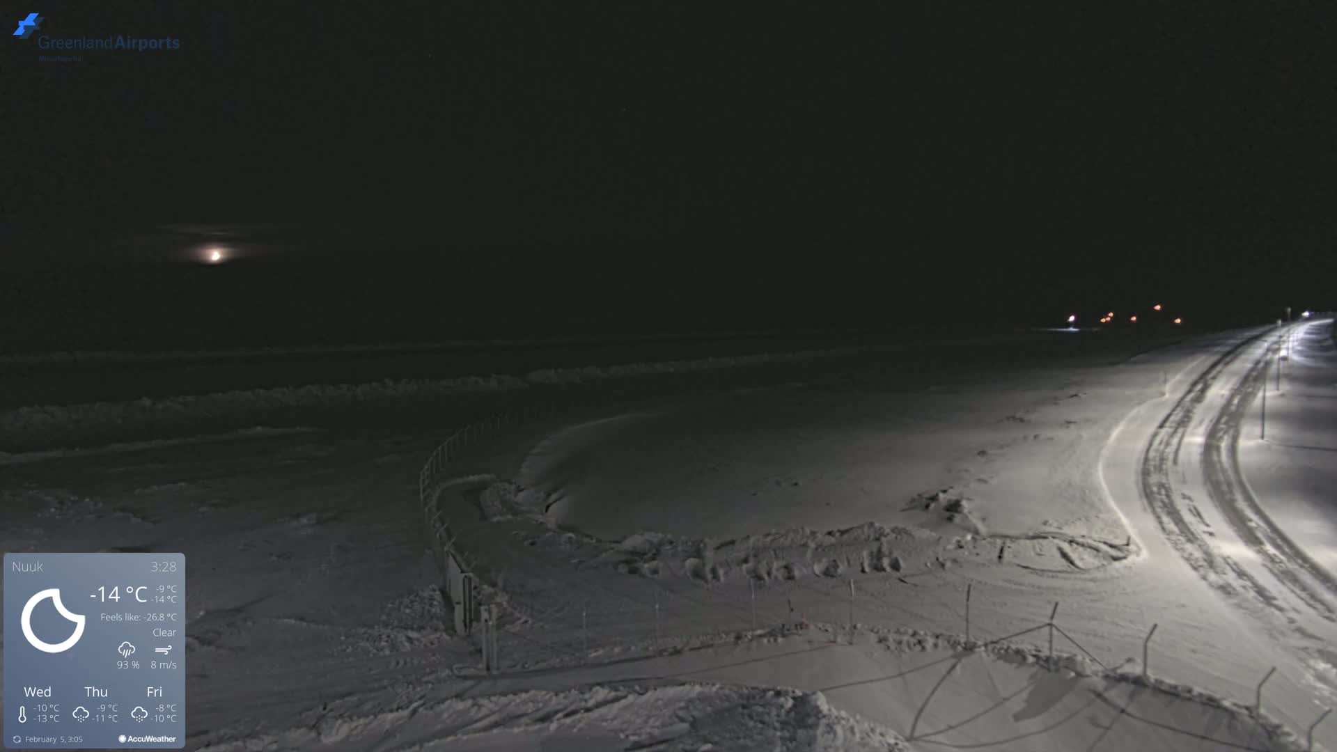 Nuuk Airport North Live Cam - Nuuk, Sermersooq, Greenland, Denmark