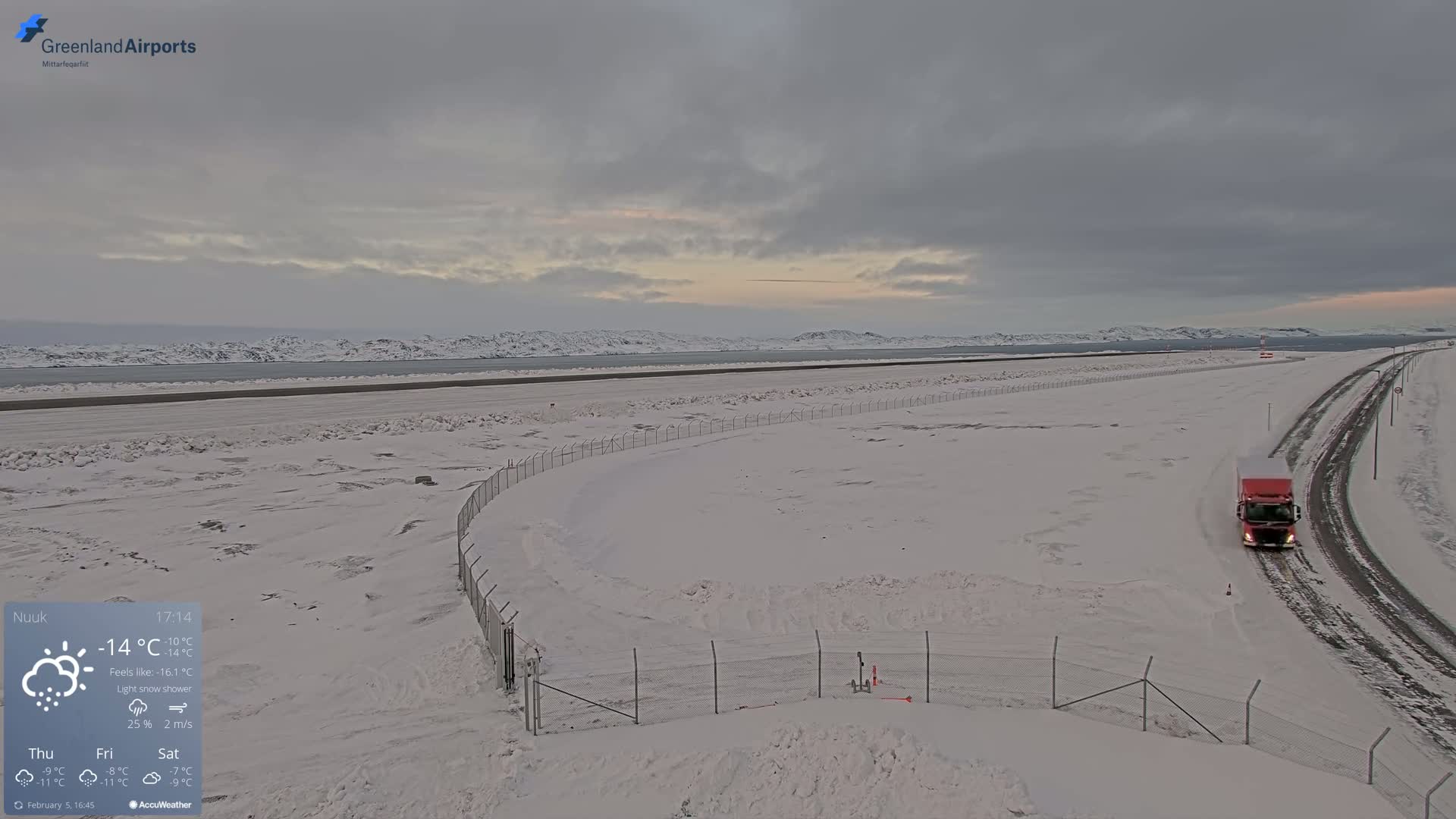 Nuuk Airport North Live Cam - Nuuk, Sermersooq, Greenland, Denmark