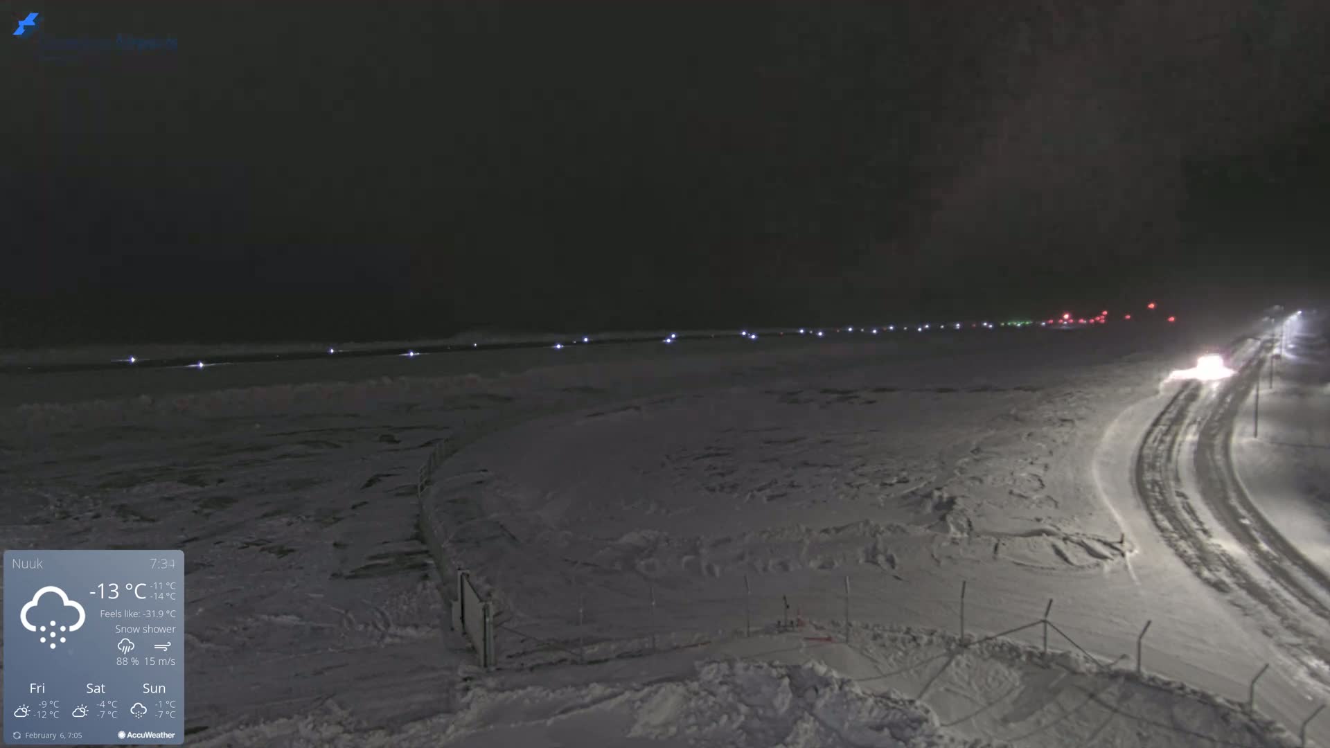 Nuuk Airport North Live Cam - Nuuk, Sermersooq, Greenland, Denmark