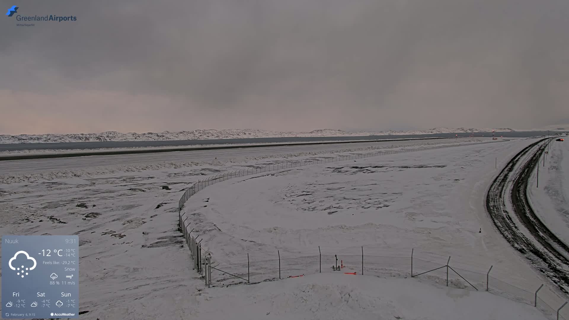 Nuuk Airport North Live Cam - Nuuk, Sermersooq, Greenland, Denmark
