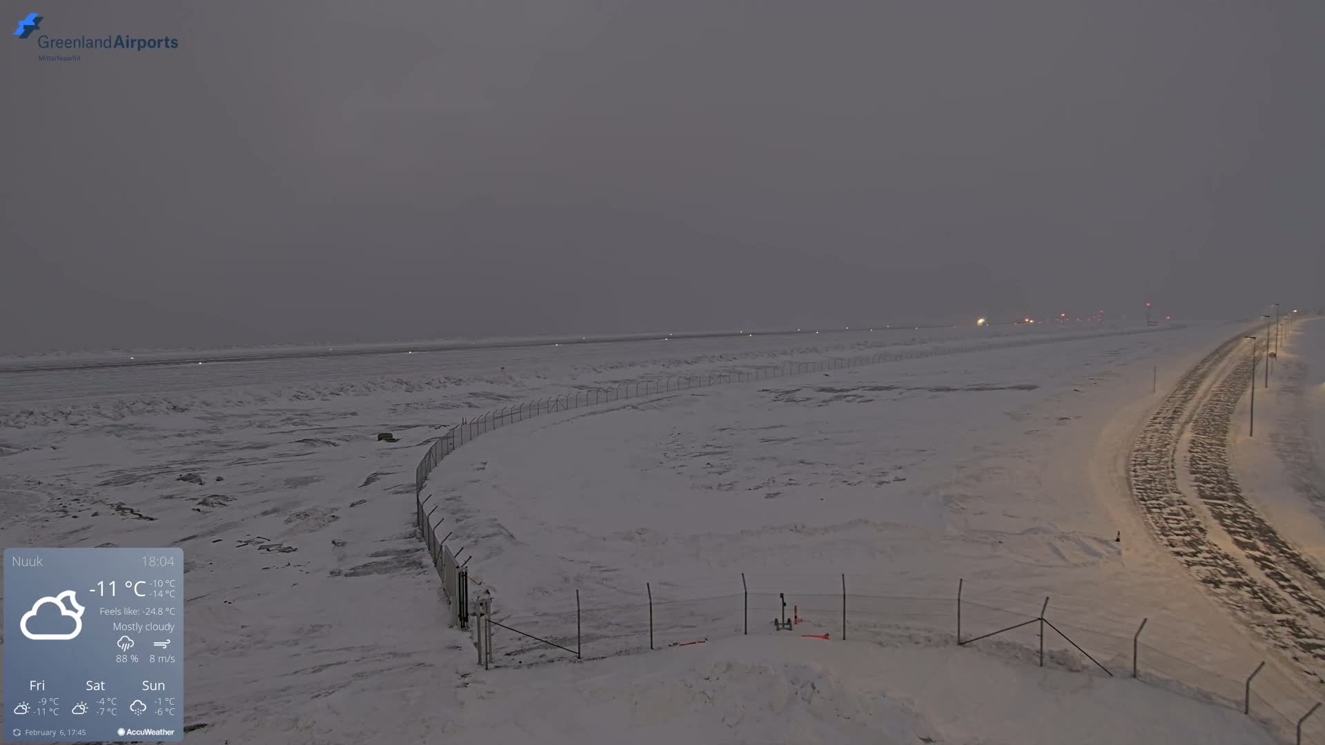 Nuuk Airport North Live Cam - Nuuk, Sermersooq, Greenland, Denmark