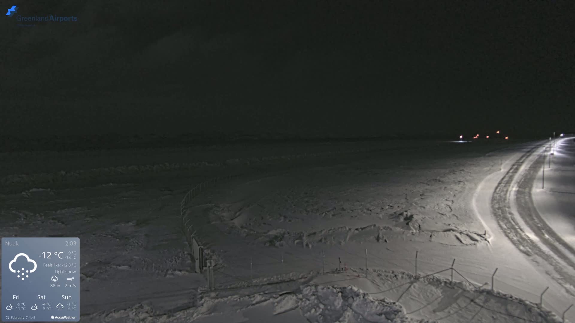 Nuuk Airport North Live Cam - Nuuk, Sermersooq, Greenland, Denmark