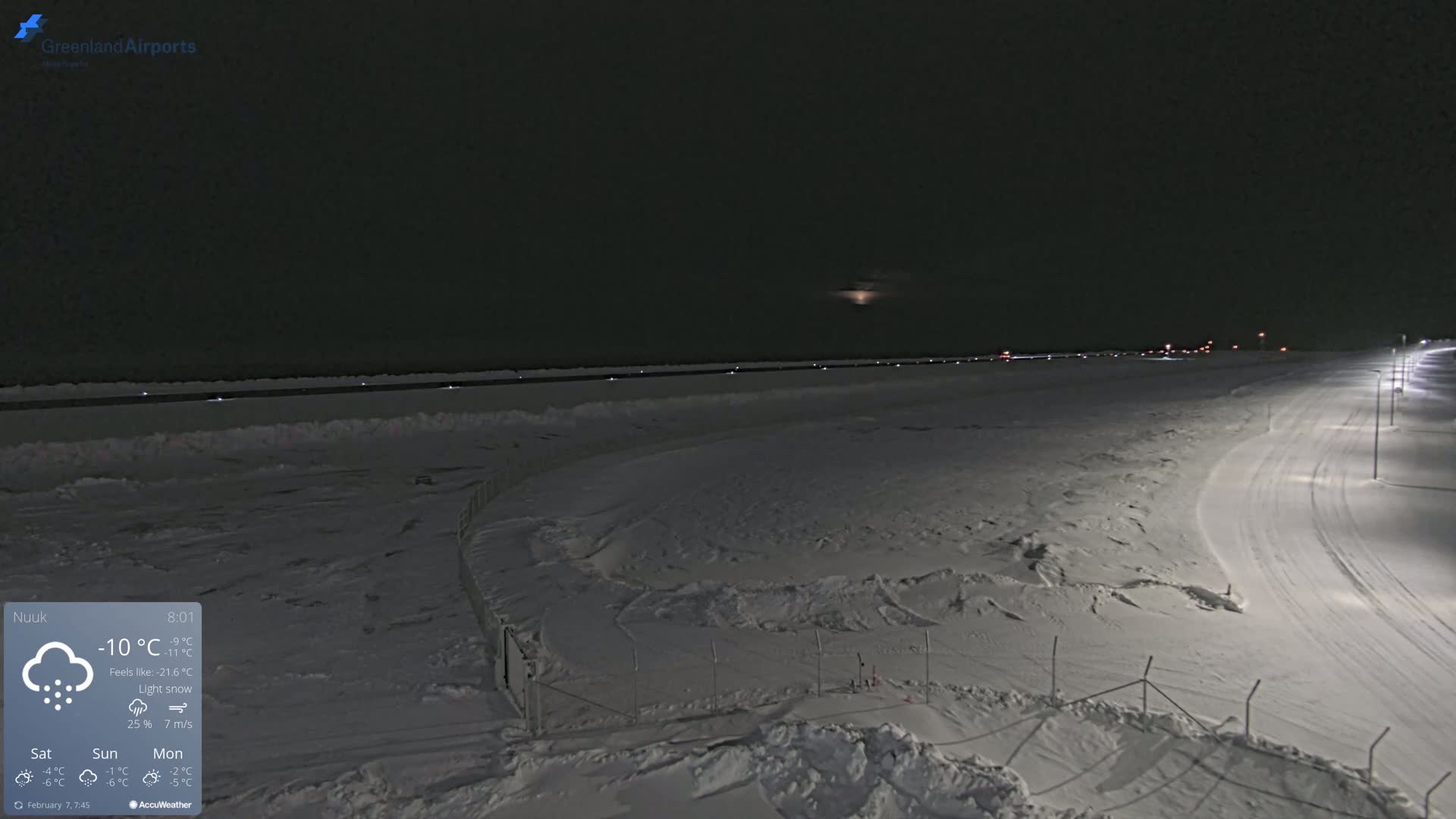 Nuuk Airport North Live Cam - Nuuk, Sermersooq, Greenland, Denmark