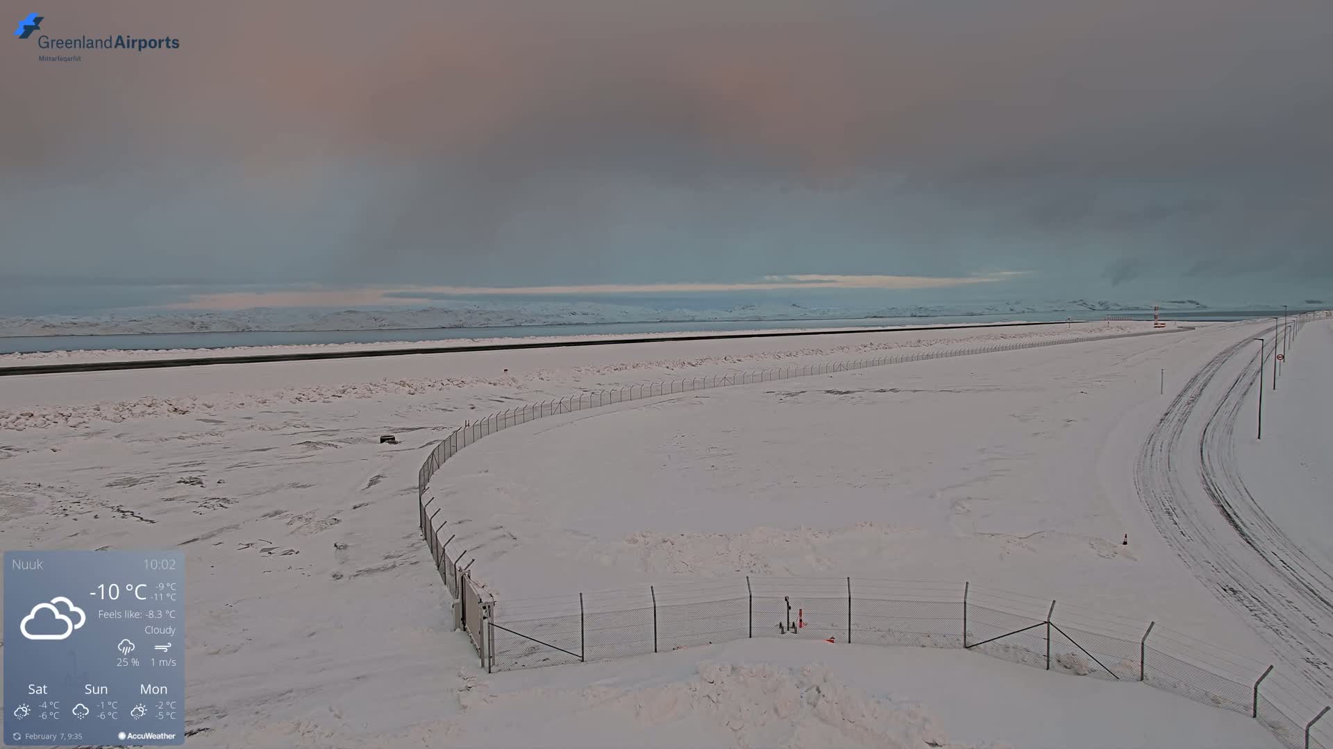 Nuuk Airport North Live Cam - Nuuk, Sermersooq, Greenland, Denmark