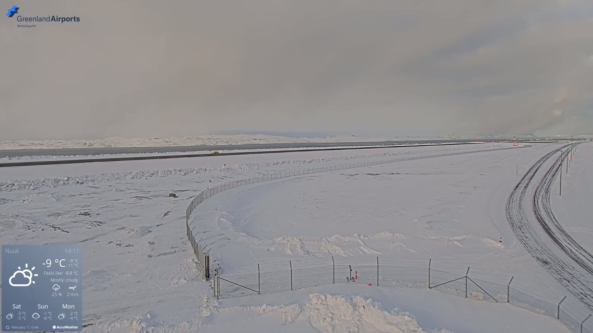 Nuuk Airport North Live Cam - Nuuk, Sermersooq, Greenland, Denmark