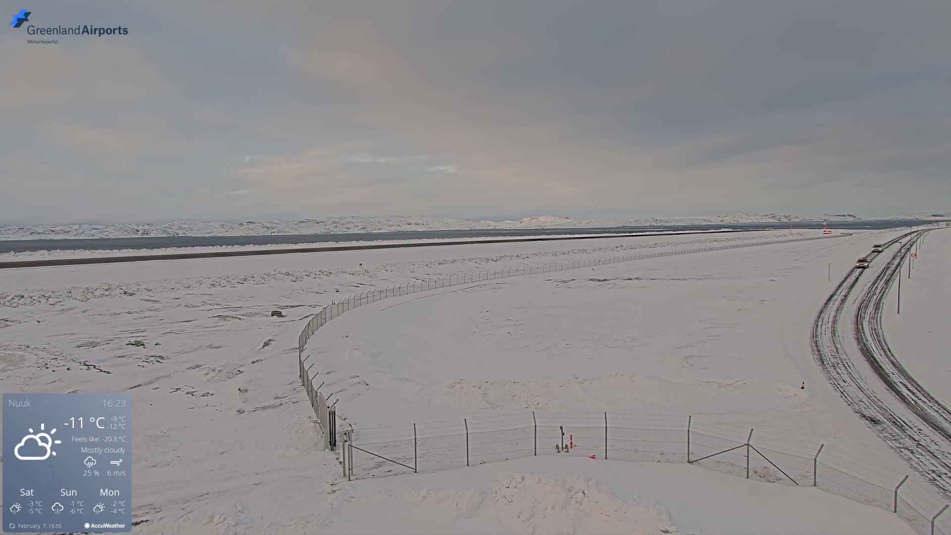 Nuuk Airport North Live Cam - Nuuk, Sermersooq, Greenland, Denmark