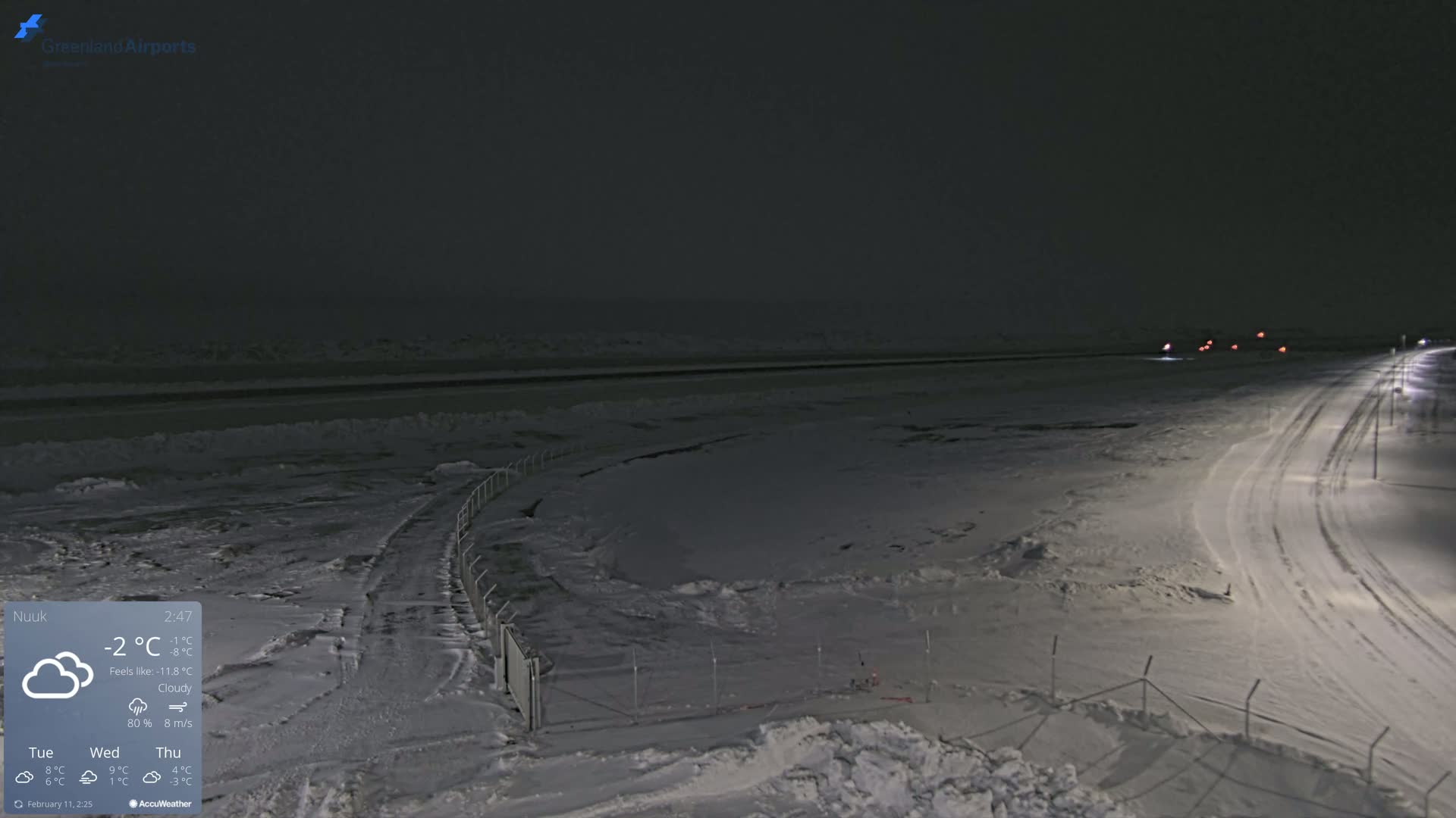 Nuuk Airport North Live Cam - Nuuk, Sermersooq, Greenland, Denmark