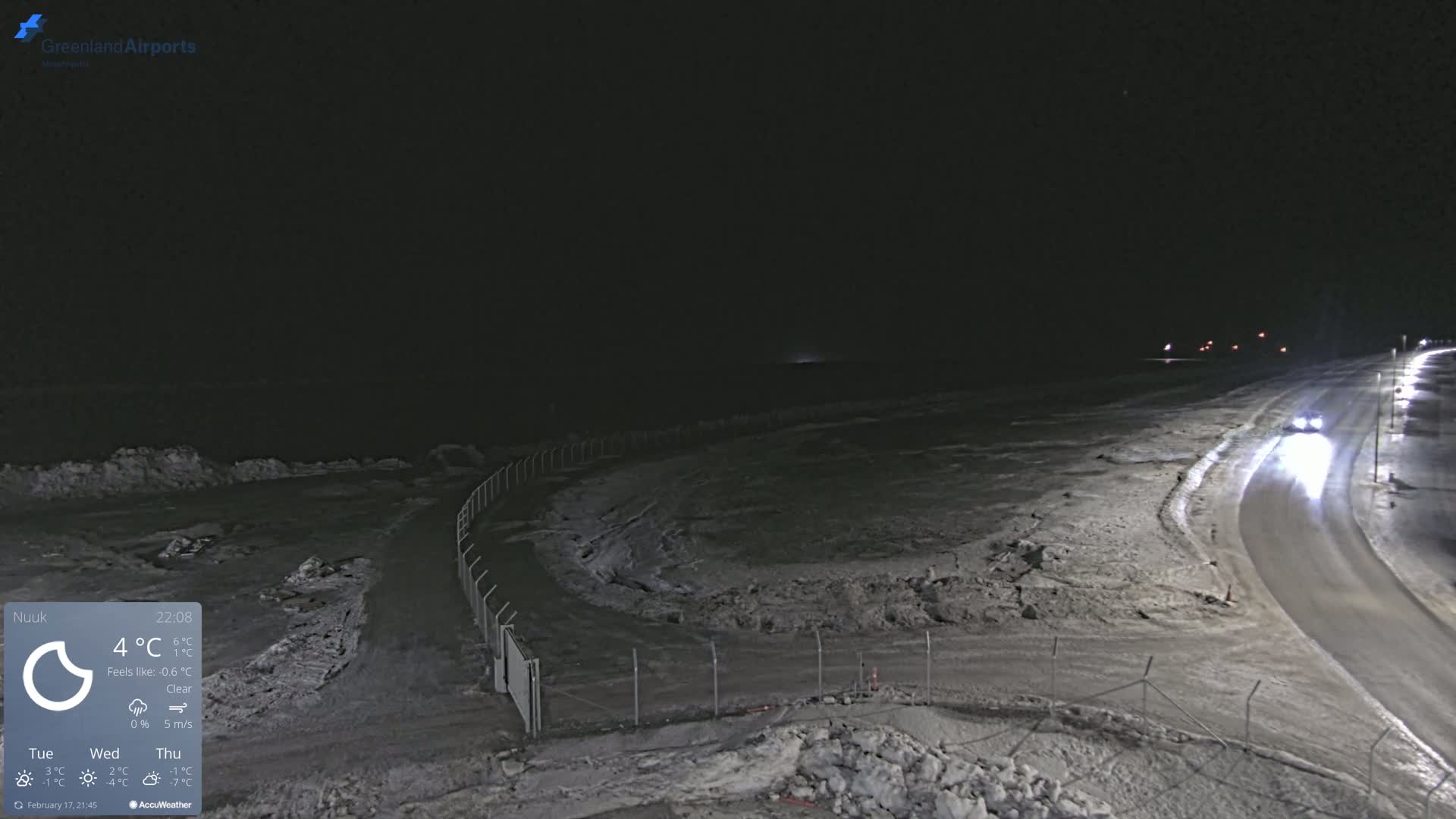 Nuuk Airport North Live Cam - Nuuk, Sermersooq, Greenland, Denmark