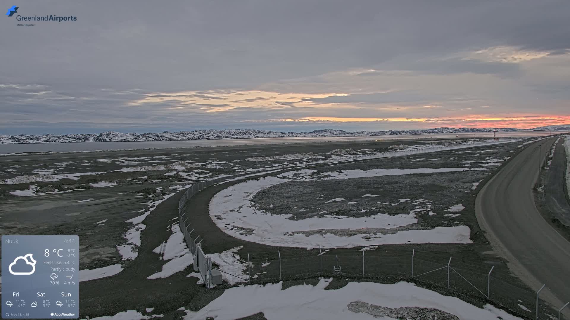 Nuuk Airport North Live Cam - Nuuk, Sermersooq, Greenland, Denmark