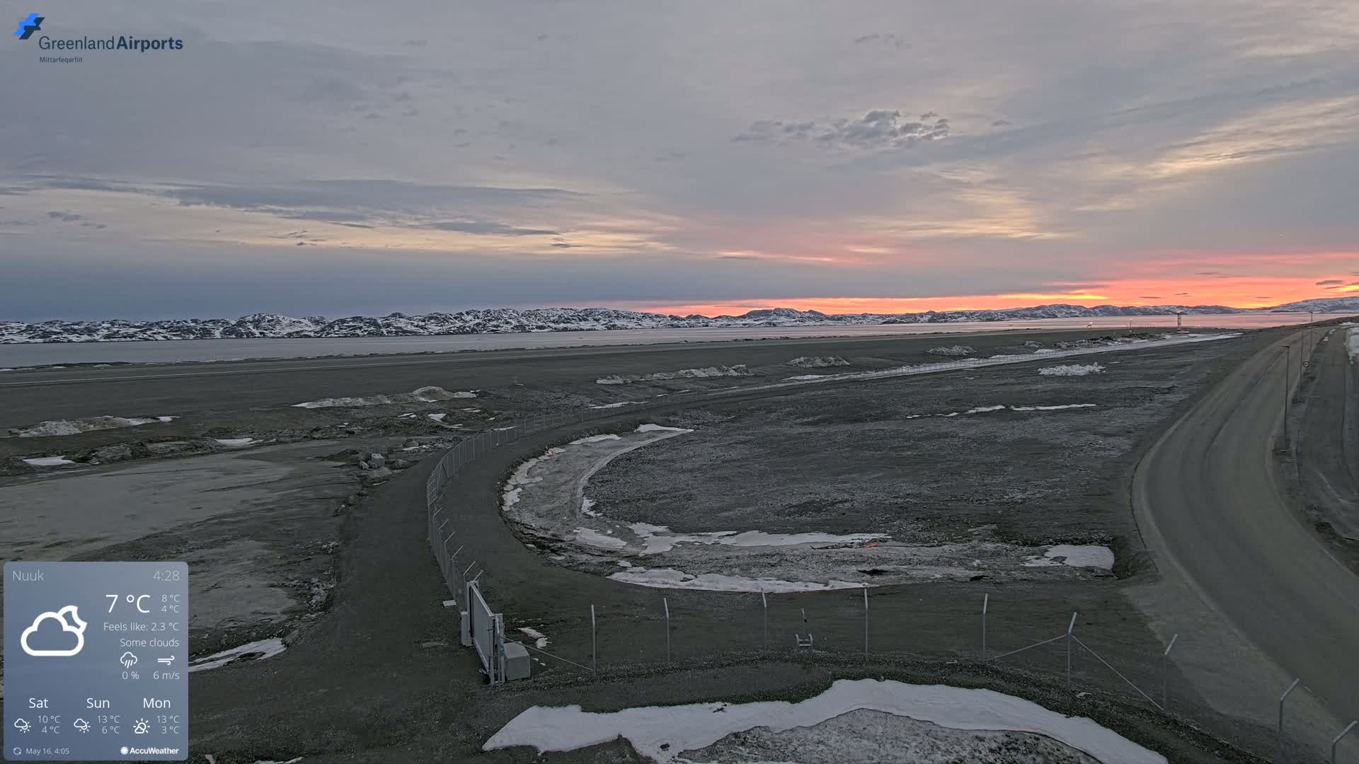 Nuuk Airport North Live Cam - Nuuk, Sermersooq, Greenland, Denmark
