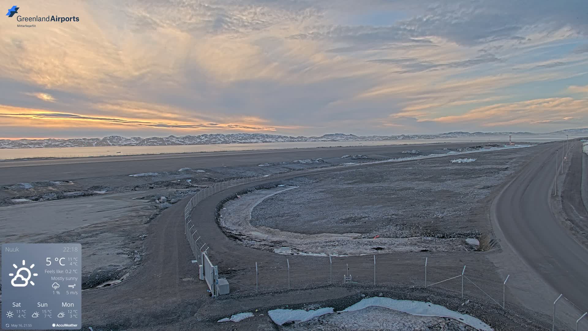 Nuuk Airport North Live Cam - Nuuk, Sermersooq, Greenland, Denmark