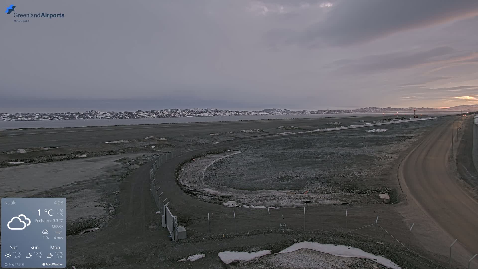 Nuuk Airport North Live Cam - Nuuk, Sermersooq, Greenland, Denmark