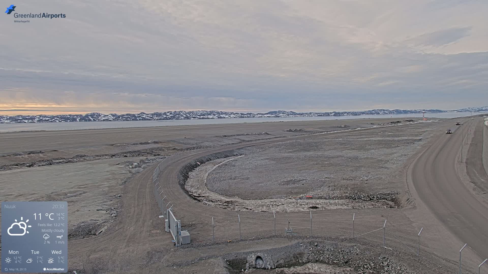 Nuuk Airport North Live Cam - Nuuk, Sermersooq, Greenland, Denmark