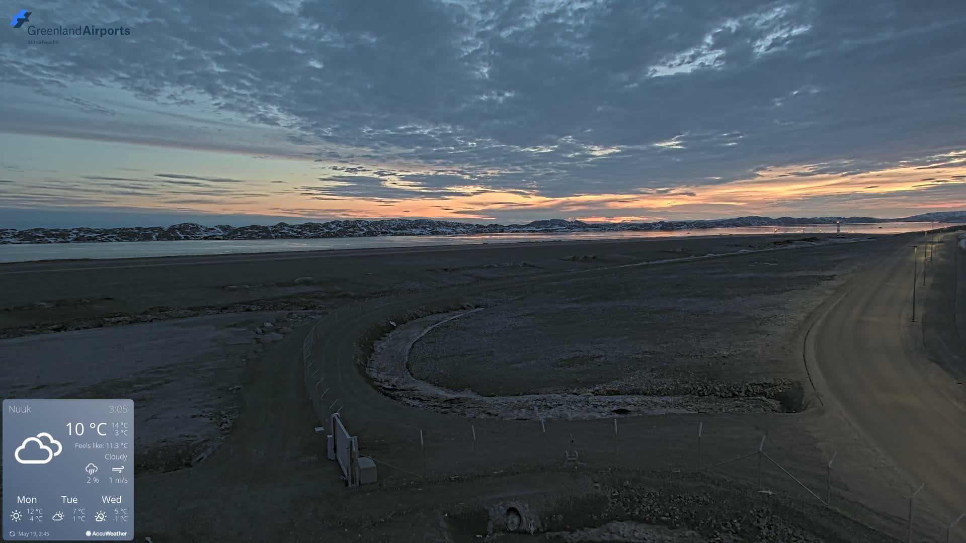 Nuuk Airport North Live Cam - Nuuk, Sermersooq, Greenland, Denmark
