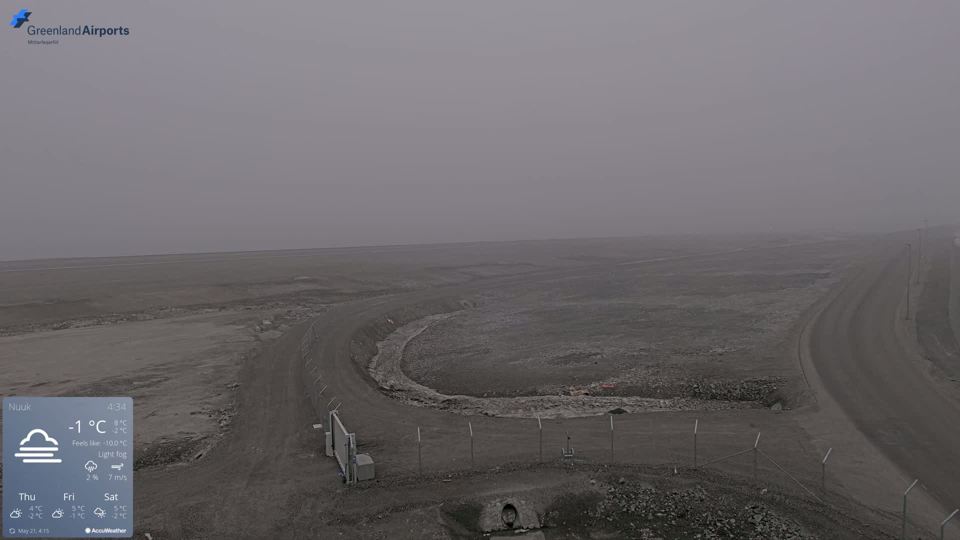 Nuuk Airport North Live Cam - Nuuk, Sermersooq, Greenland, Denmark