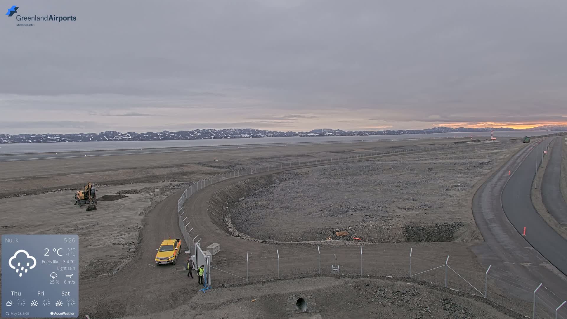 Nuuk Airport North Live Cam - Nuuk, Sermersooq, Greenland, Denmark