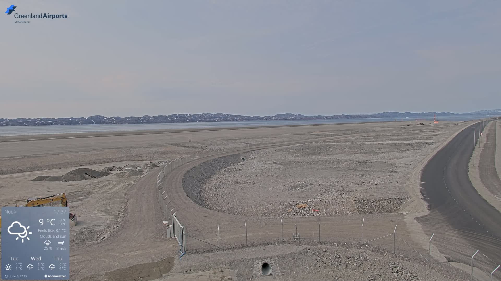 Nuuk Airport North Live Cam - Nuuk, Sermersooq, Greenland, Denmark