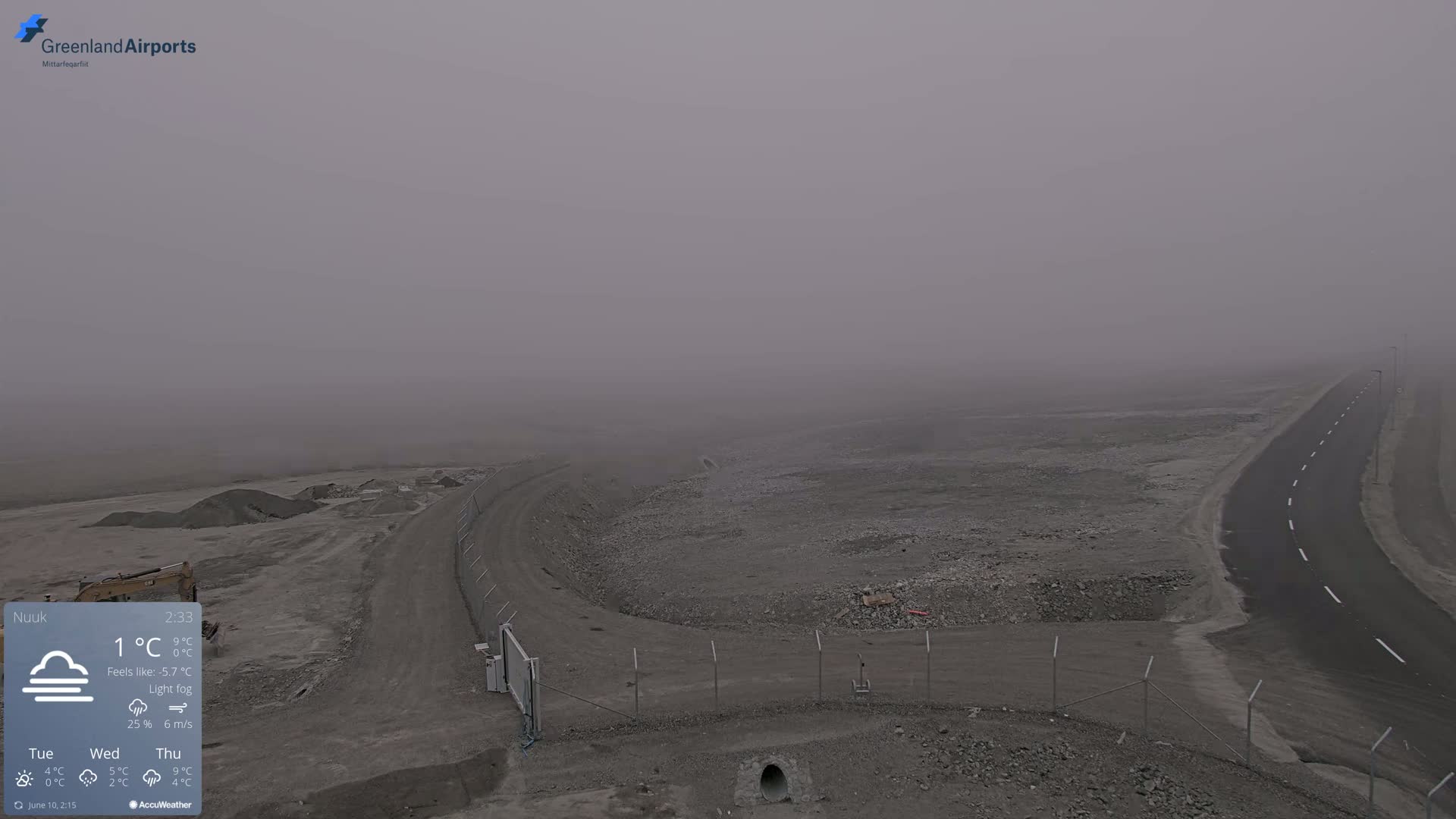Nuuk Airport North Live Cam - Nuuk, Sermersooq, Greenland, Denmark