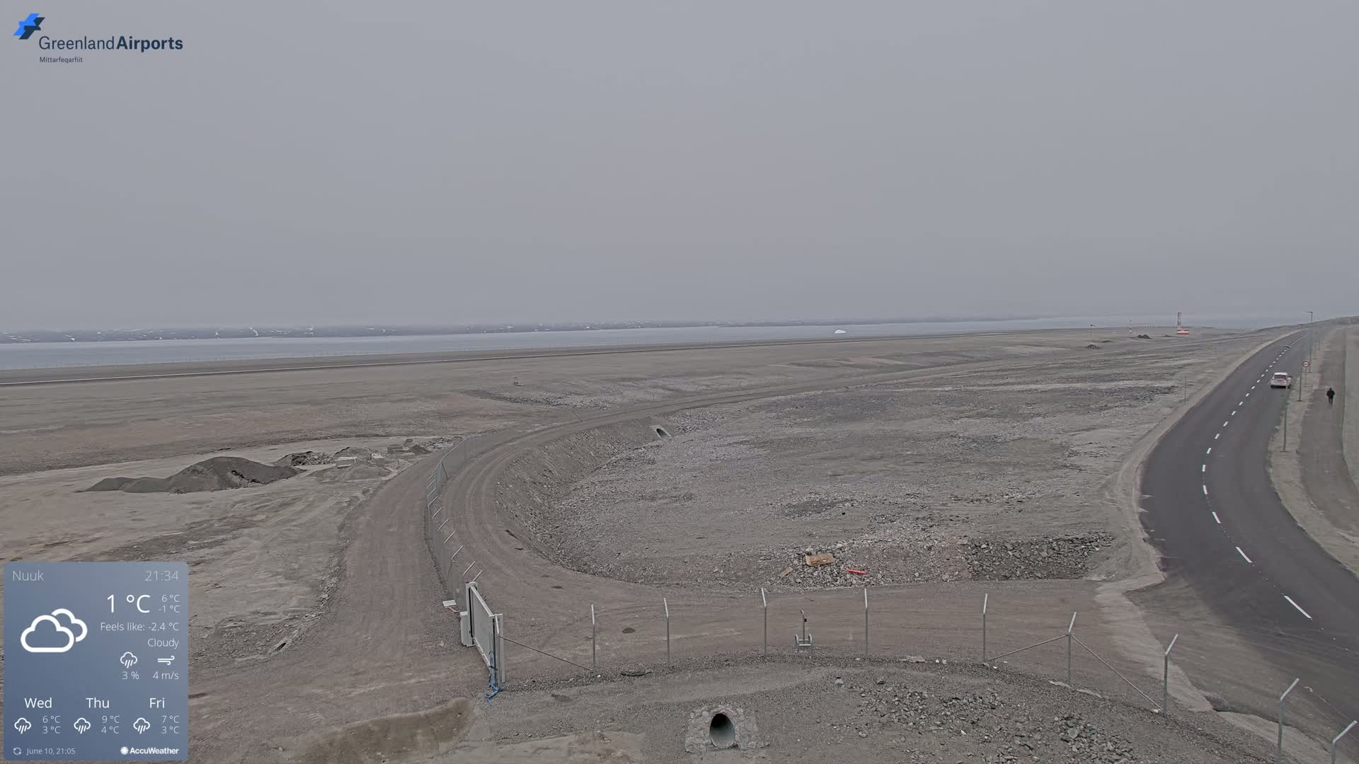 Nuuk Airport North Live Cam - Nuuk, Sermersooq, Greenland, Denmark