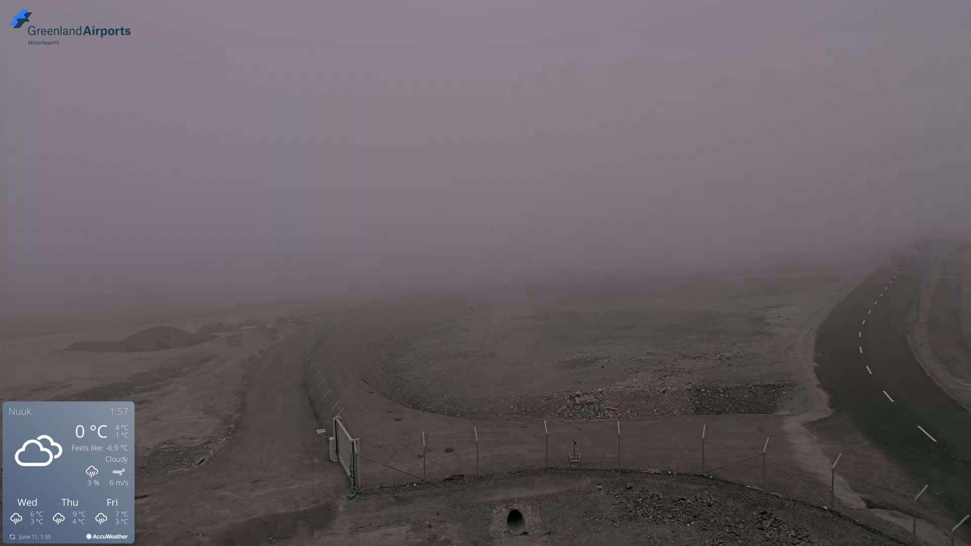 Nuuk Airport North Live Cam - Nuuk, Sermersooq, Greenland, Denmark
