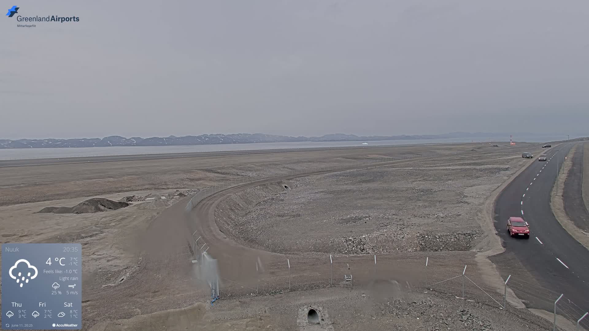 Nuuk Airport North Live Cam - Nuuk, Sermersooq, Greenland, Denmark