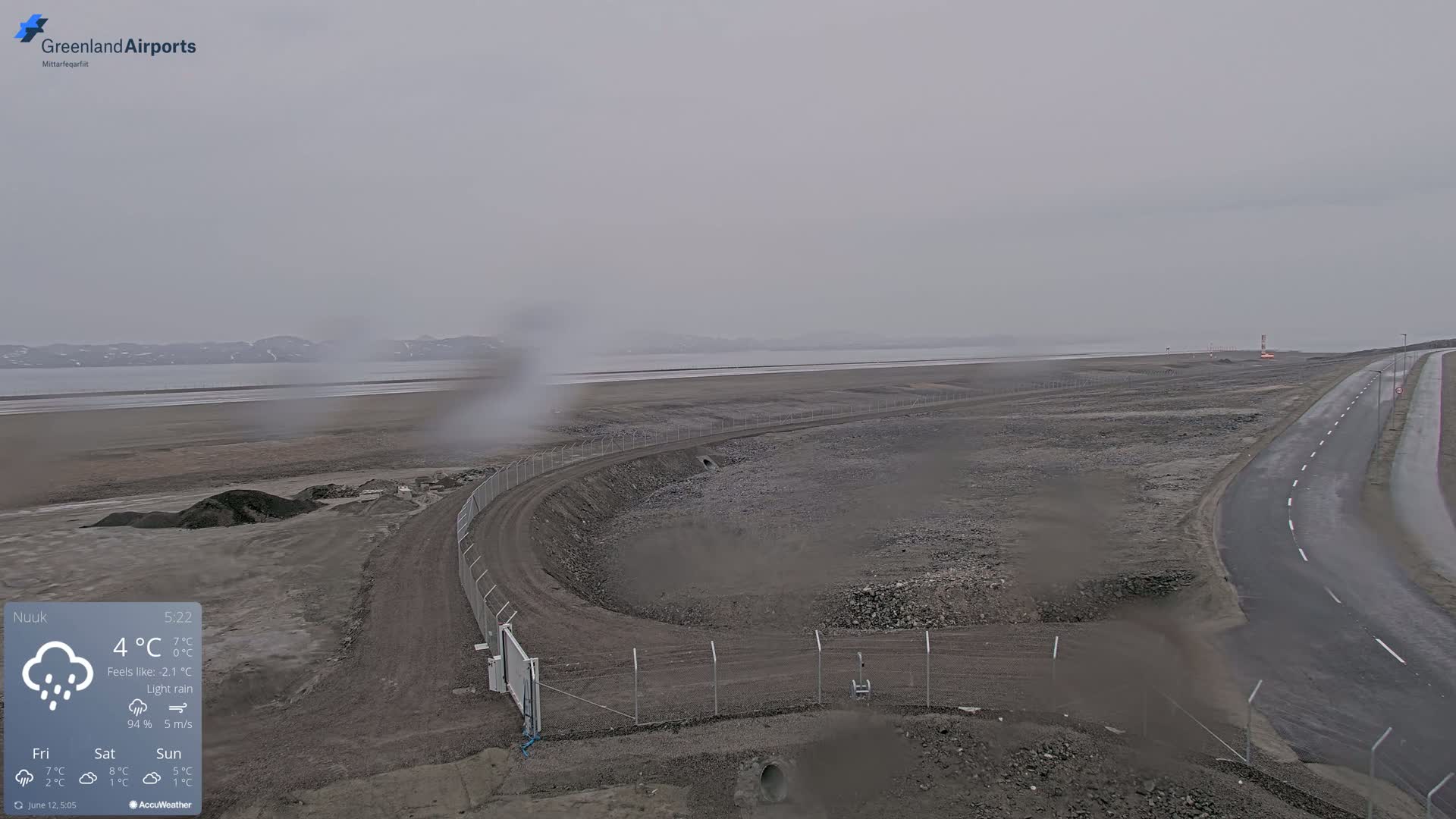 Nuuk Airport North Live Cam - Nuuk, Sermersooq, Greenland, Denmark