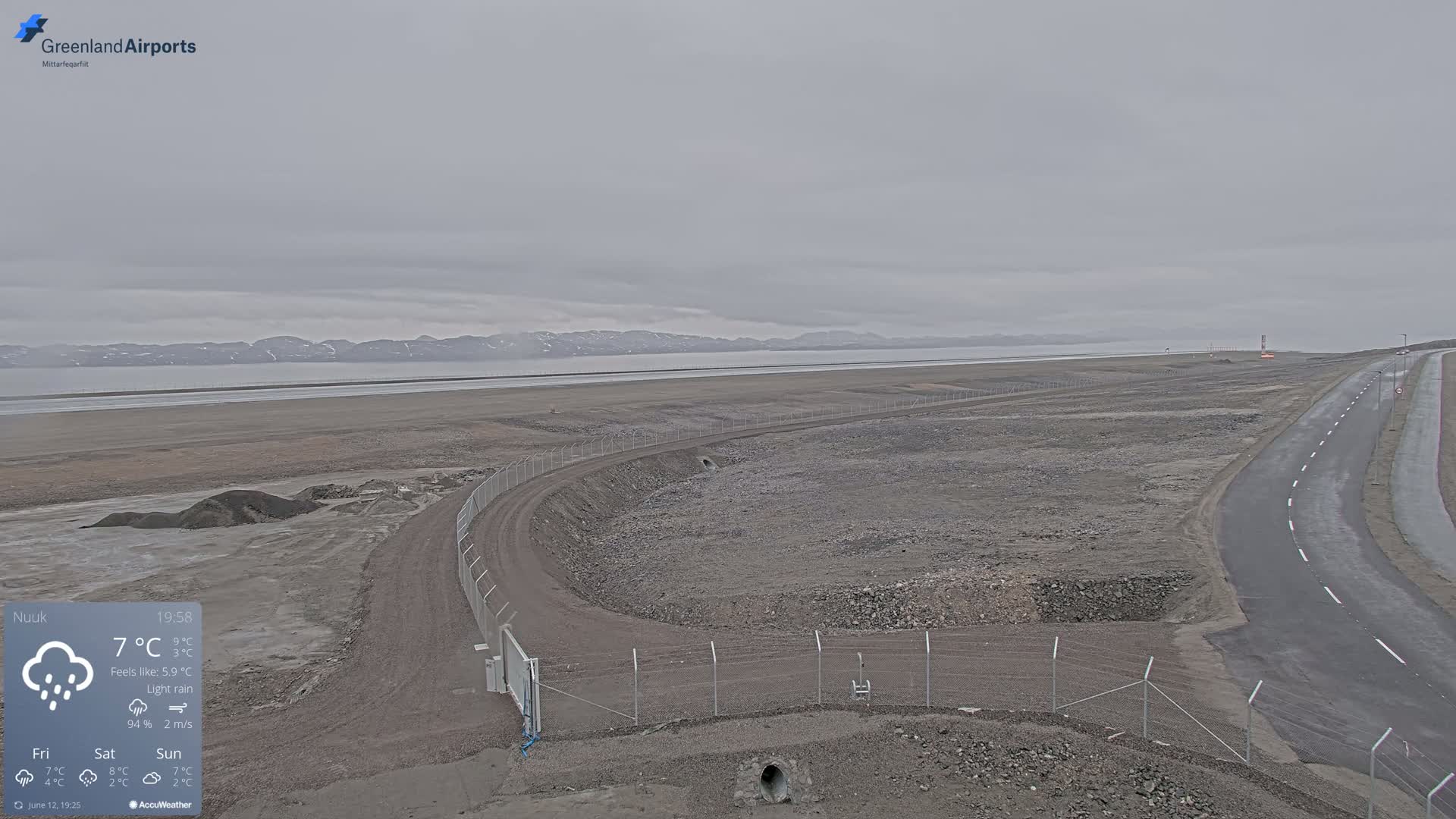 Nuuk Airport North Live Cam - Nuuk, Sermersooq, Greenland, Denmark